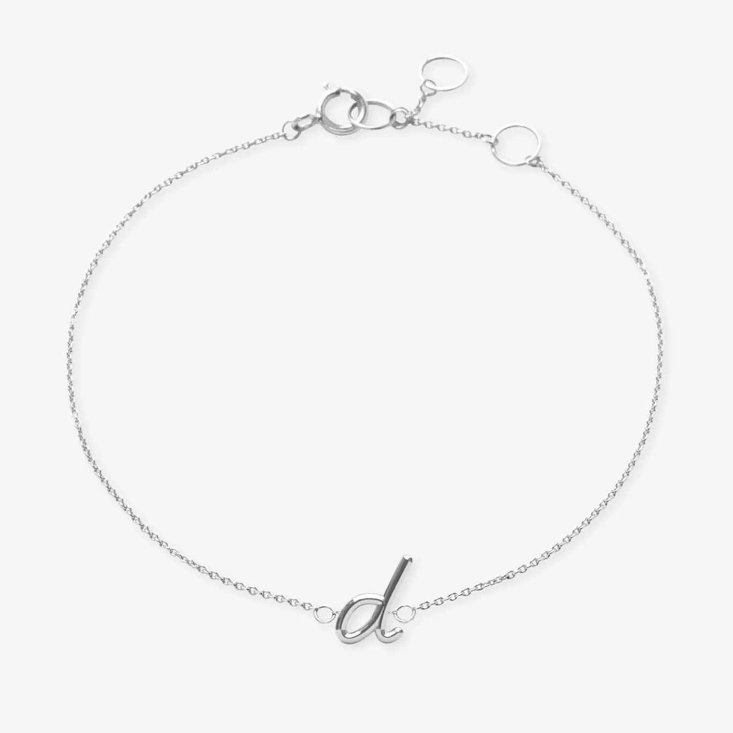 Bracelet chaîne gravée Alkemistry « Love Letter » en or 18K - Personnalisation d'initiale, pièce intemporelle