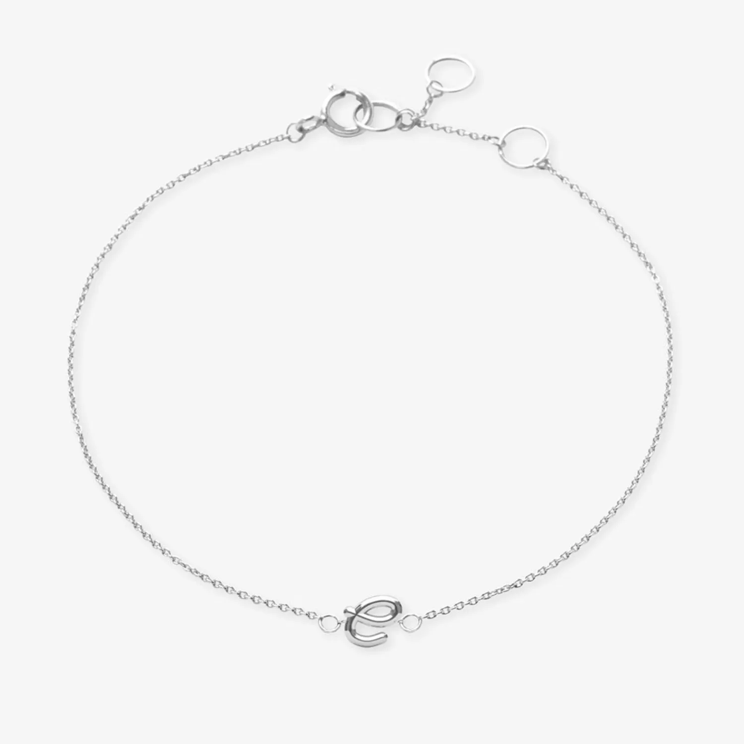Bracelet chaîne gravée Alkemistry « Love Letter » en or 18K - Personnalisation d'initiale, pièce intemporelle