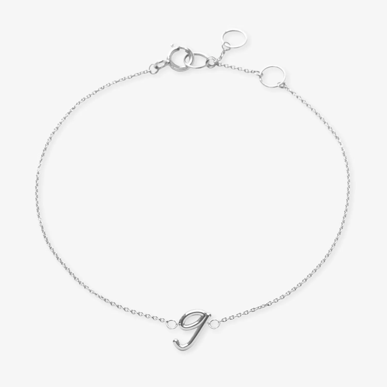 Bracelet chaîne gravée Alkemistry « Love Letter » en or 18K - Personnalisation d'initiale, pièce intemporelle