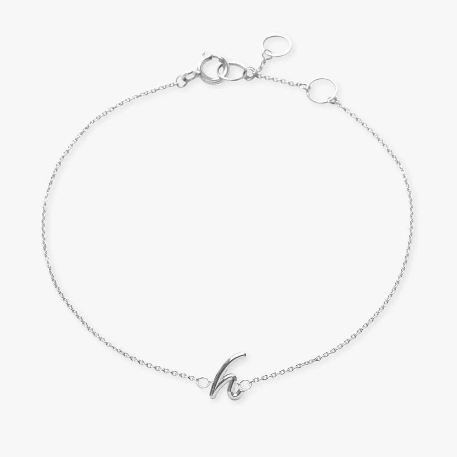 Bracelet chaîne gravée Alkemistry « Love Letter » en or 18K - Personnalisation d'initiale, pièce intemporelle