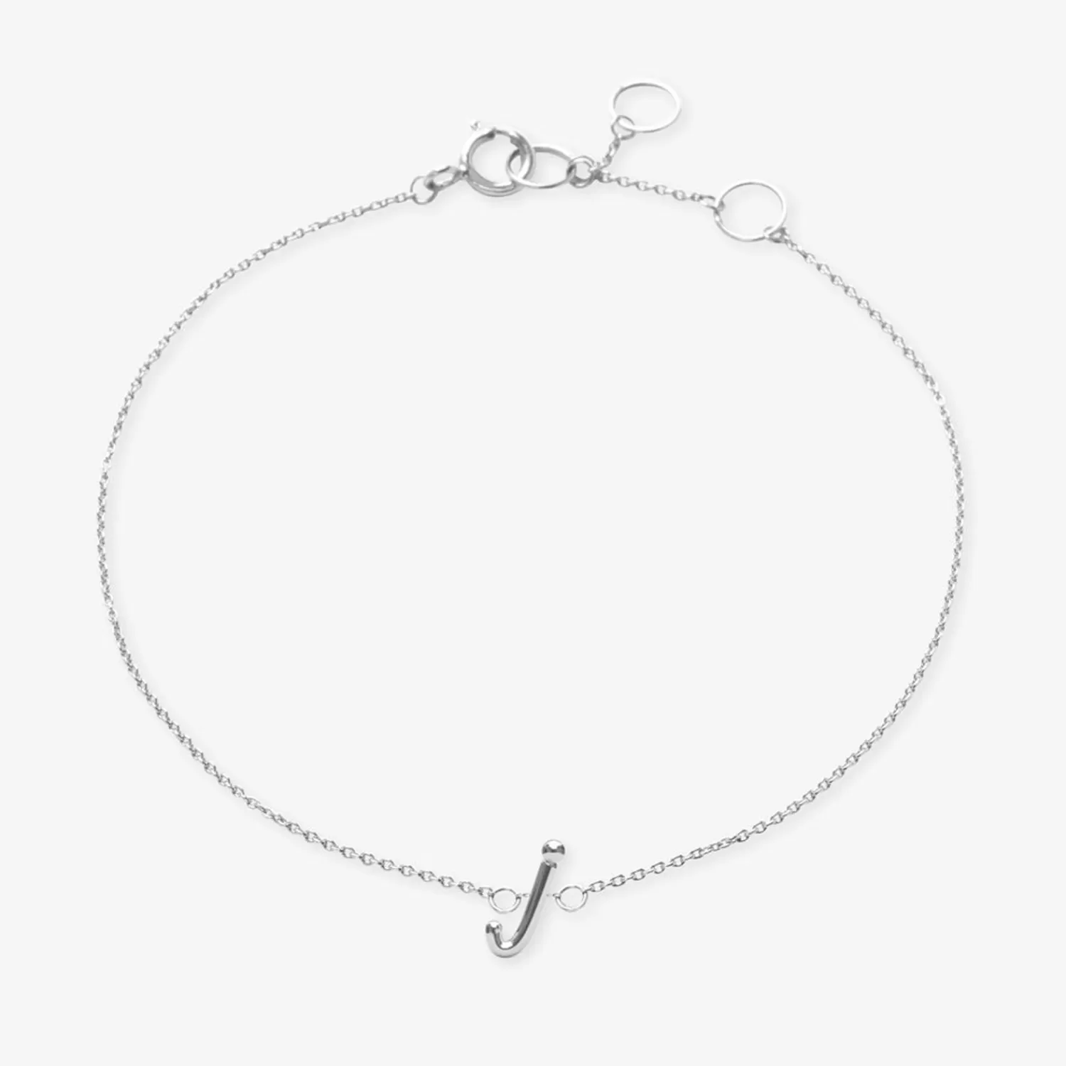 Bracelet chaîne gravée Alkemistry « Love Letter » en or 18K - Personnalisation d'initiale, pièce intemporelle