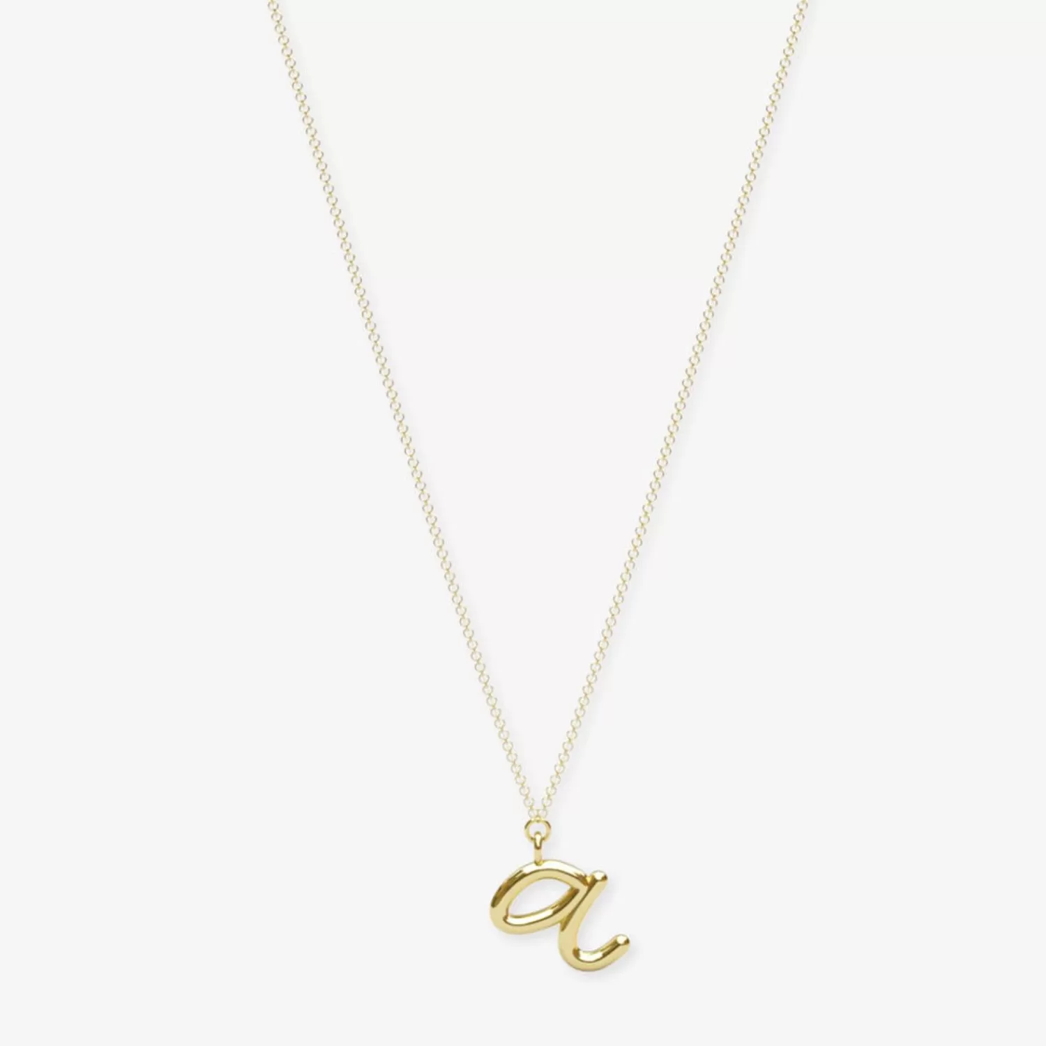 Chaîne Lettre d'Amour Alkemistry - Pendentif Initial en Or 18 Carats, Élégance Intemporelle à Prix Doux