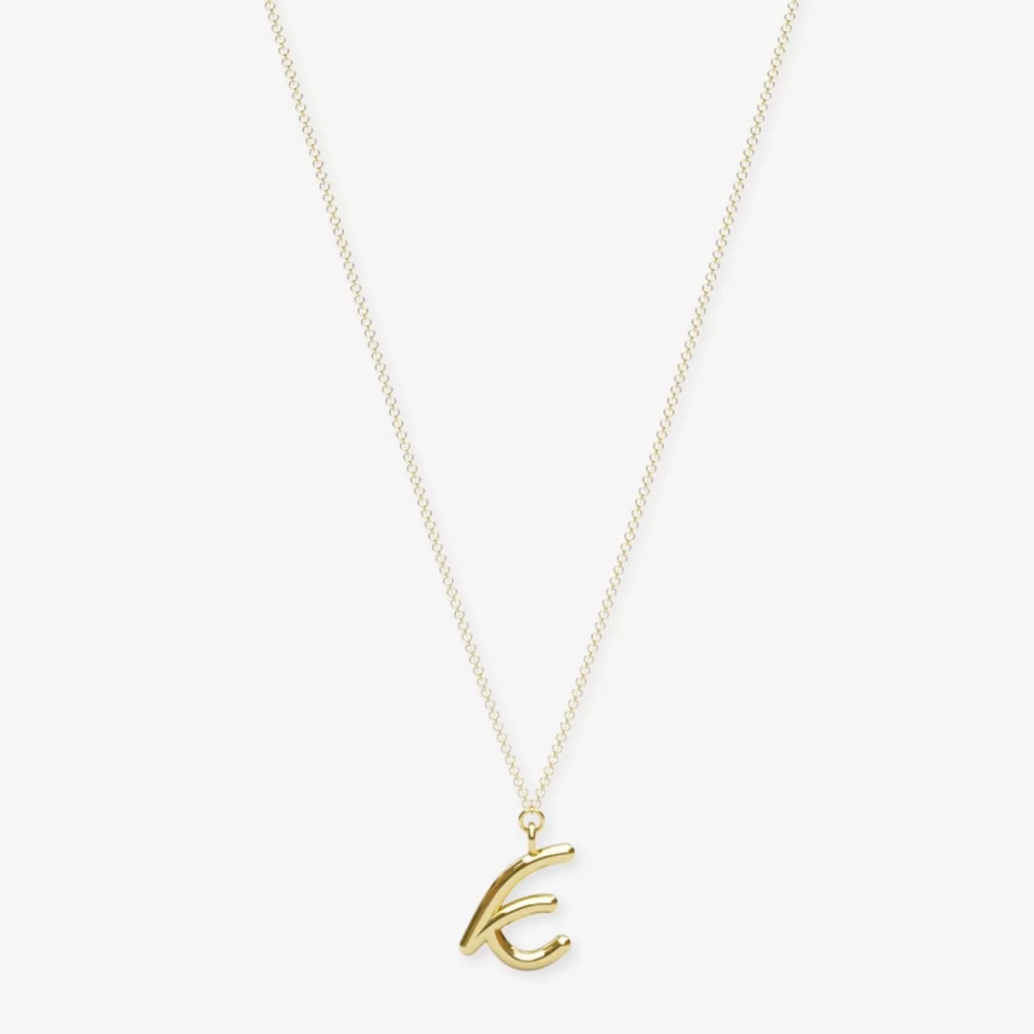 Chaîne Lettre d'Amour Alkemistry - Pendentif Initial en Or 18 Carats, Élégance Intemporelle à Prix Doux