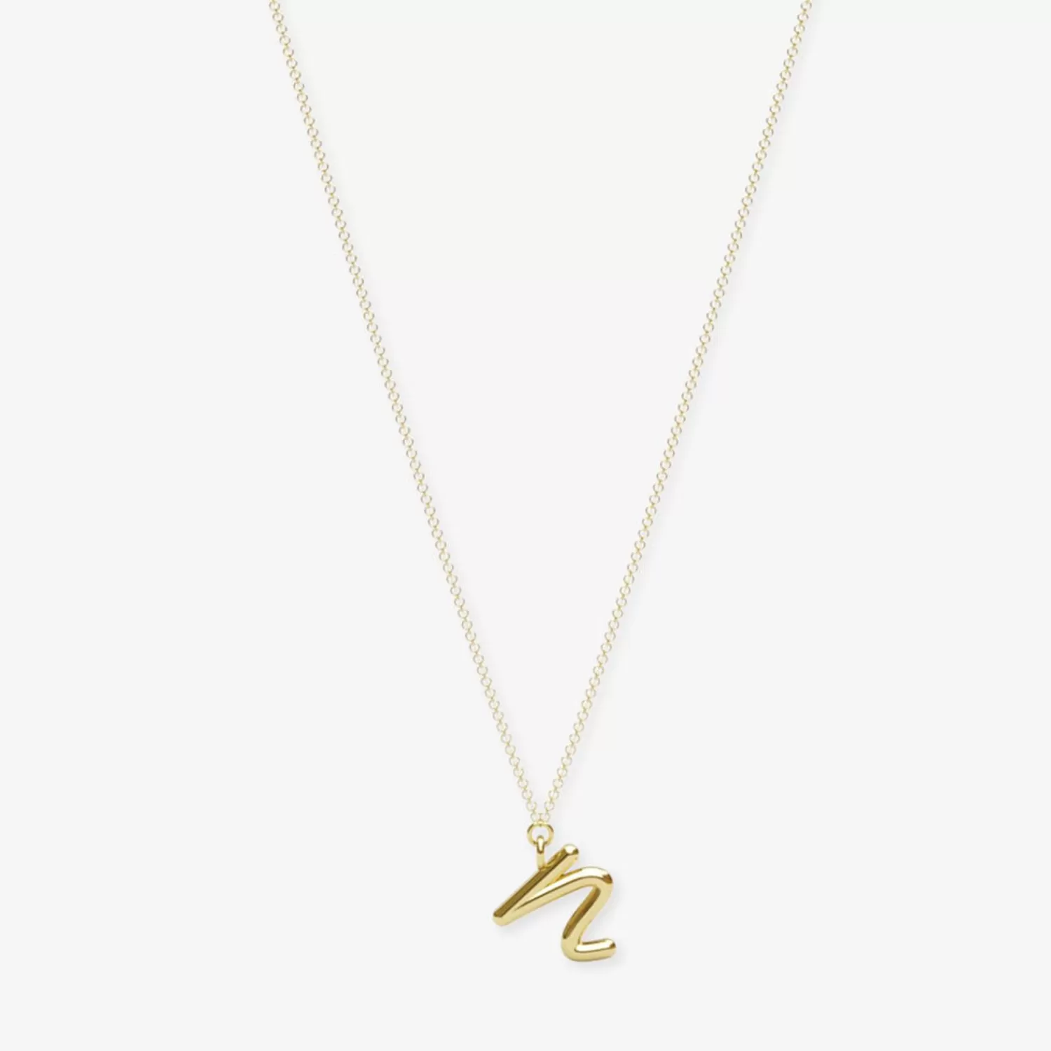 Chaîne Lettre d'Amour Alkemistry - Pendentif Initial en Or 18 Carats, Élégance Intemporelle à Prix Doux