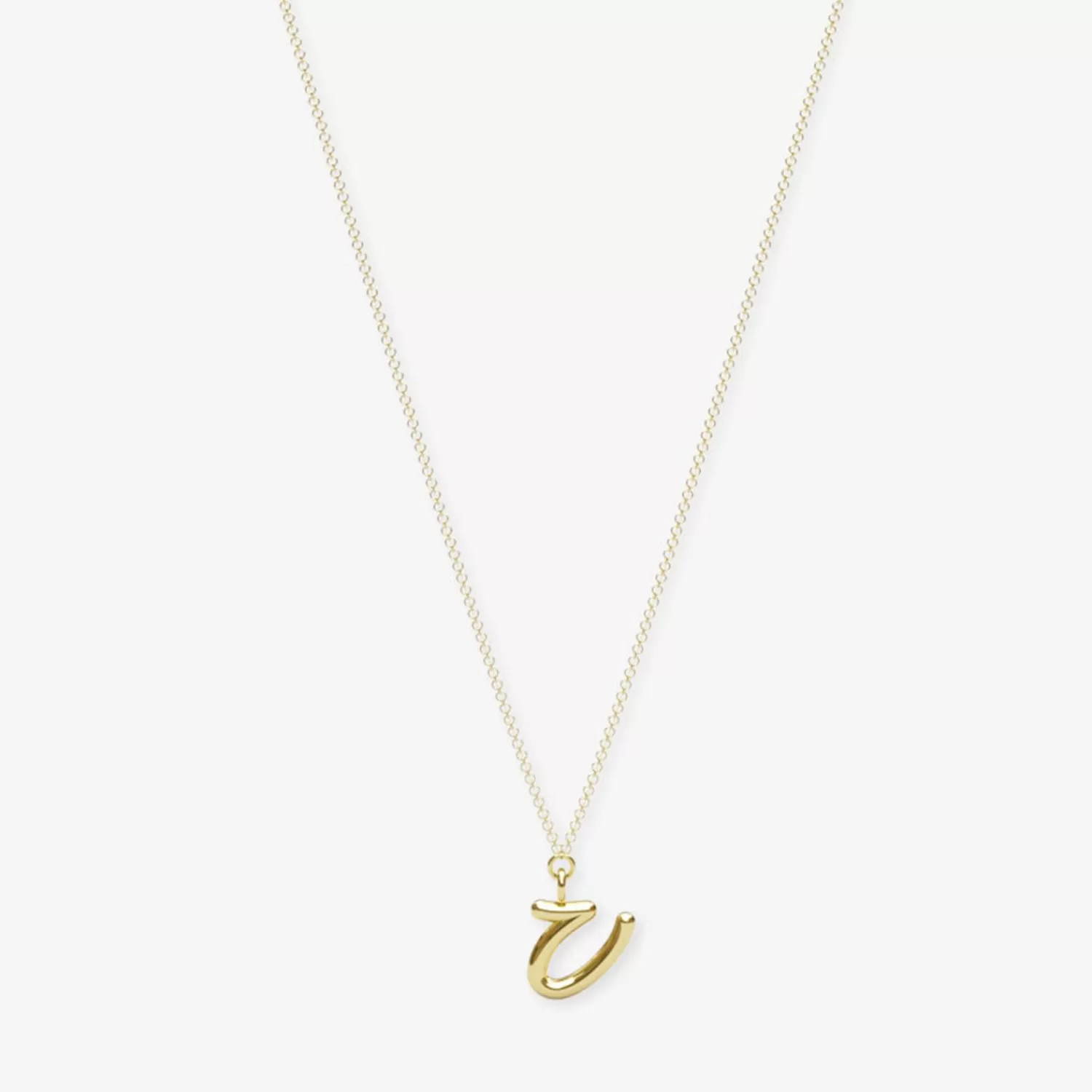 Chaîne Lettre d'Amour Alkemistry - Pendentif Initial en Or 18 Carats, Élégance Intemporelle à Prix Doux