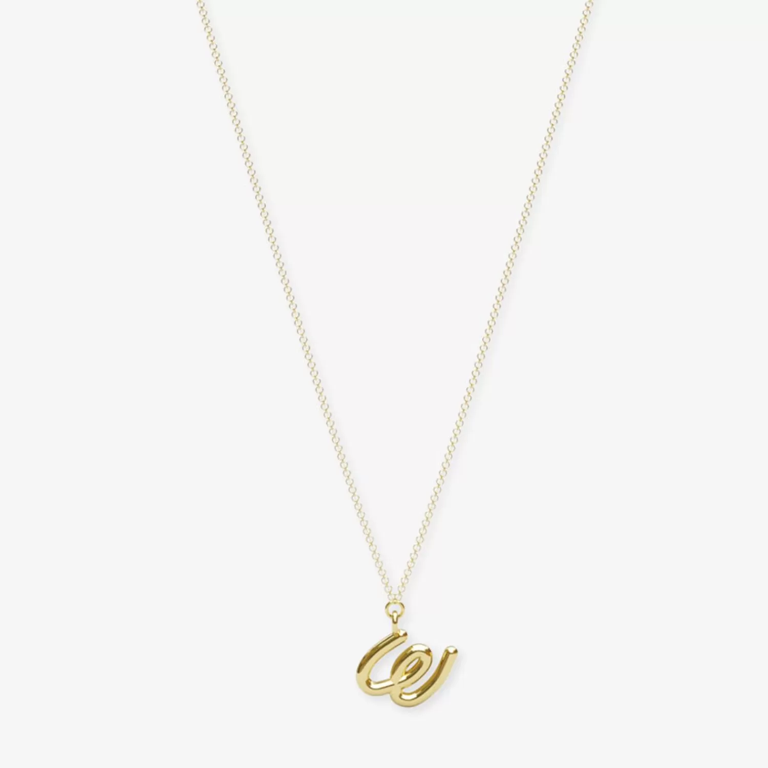 Collier personnalisé Alkemistry Love Letter - Pendentif gravure initiale en or massif 18 carats, création intemporelle pour un style élégant