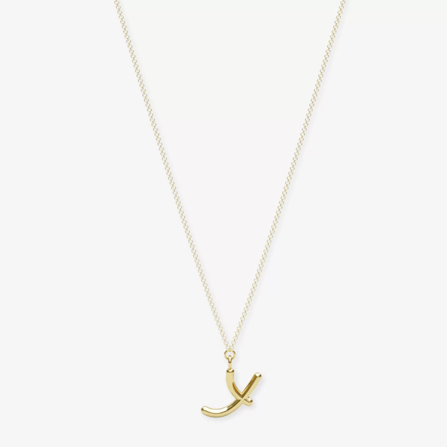 Chaîne Lettre d'Amour Alkemistry - Pendentif Initial en Or 18 Carats, Élégance Intemporelle à Prix Doux