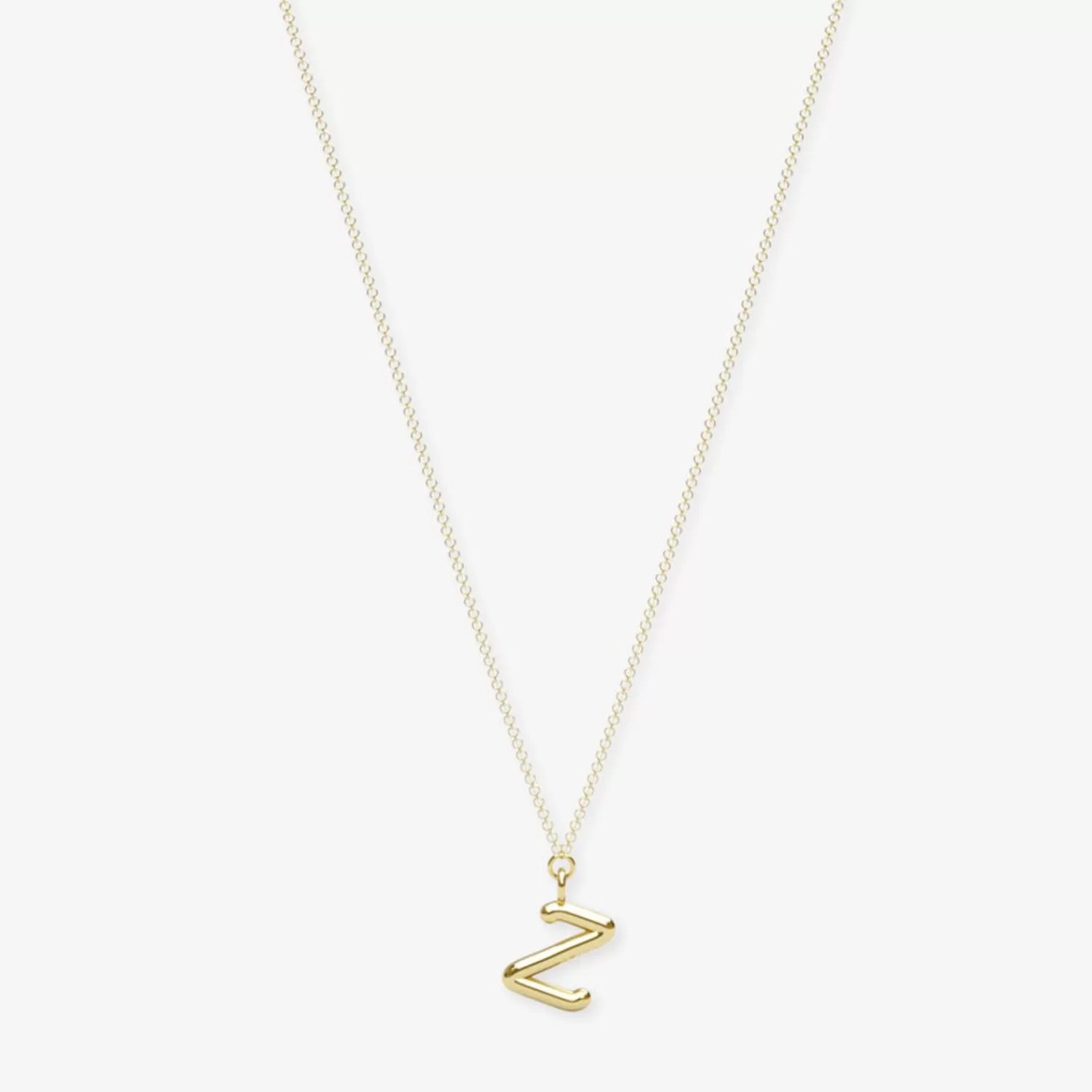 Chaîne Lettre d'Amour Alkemistry - Pendentif Initial en Or 18 Carats, Élégance Intemporelle à Prix Doux