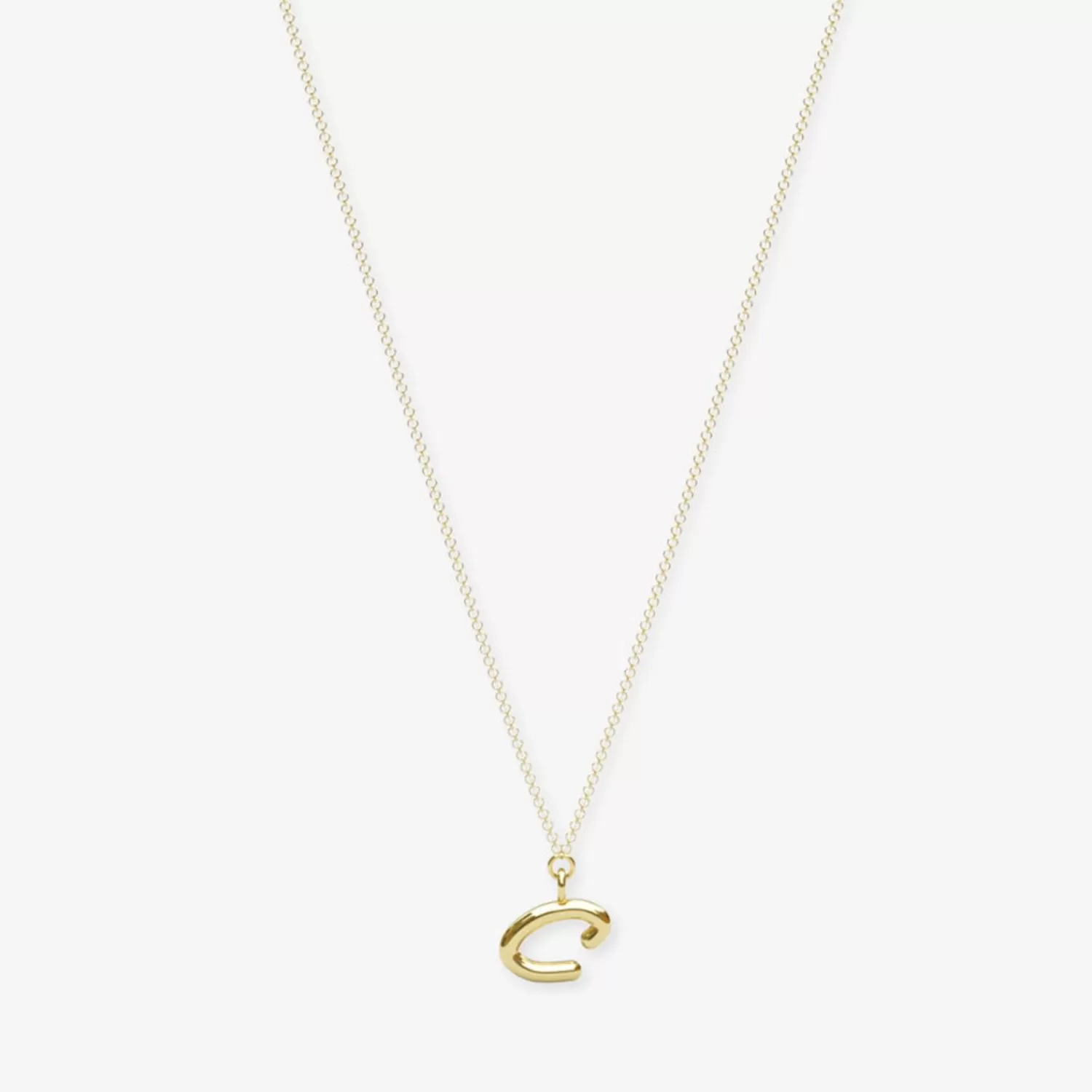 Chaîne Lettre d'Amour Alkemistry - Pendentif Initial en Or 18 Carats, Élégance Intemporelle à Prix Doux