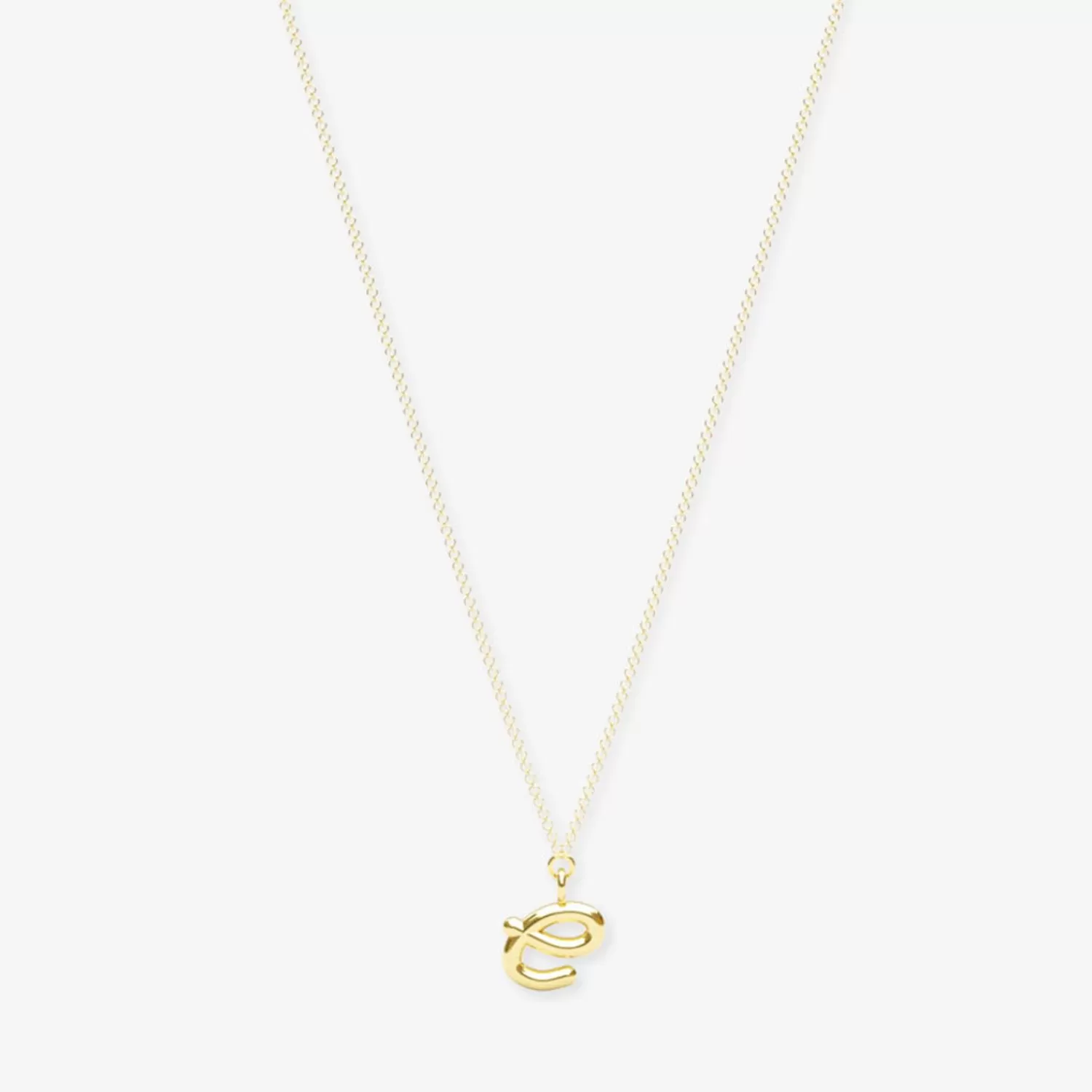 Chaîne Lettre d'Amour Alkemistry - Pendentif Initial en Or 18 Carats, Élégance Intemporelle à Prix Doux