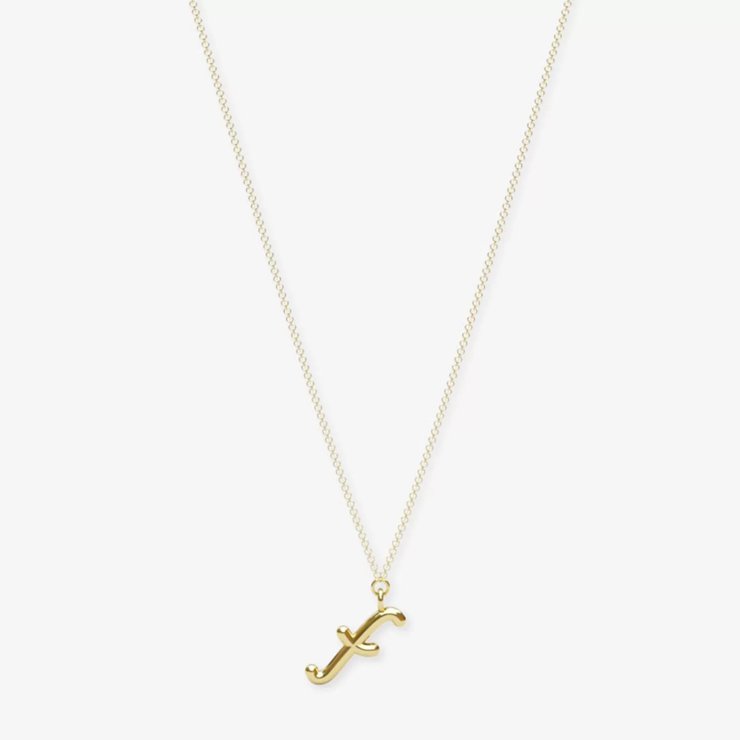 Collier personnalisé Alkemistry Love Letter - Pendentif gravure initiale en or massif 18 carats, création intemporelle pour un style élégant