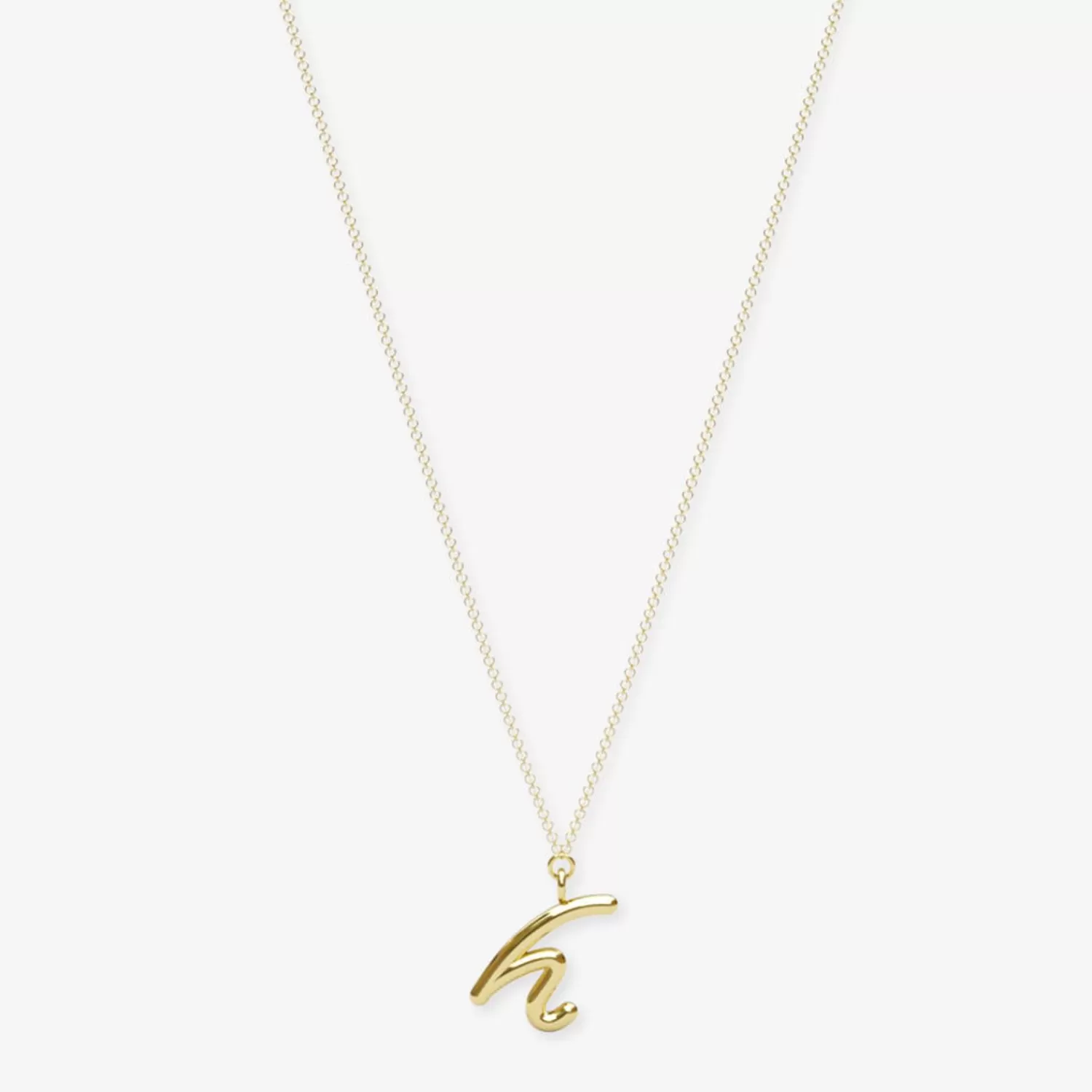 Chaîne Lettre d'Amour Alkemistry - Pendentif Initial en Or 18 Carats, Élégance Intemporelle à Prix Doux