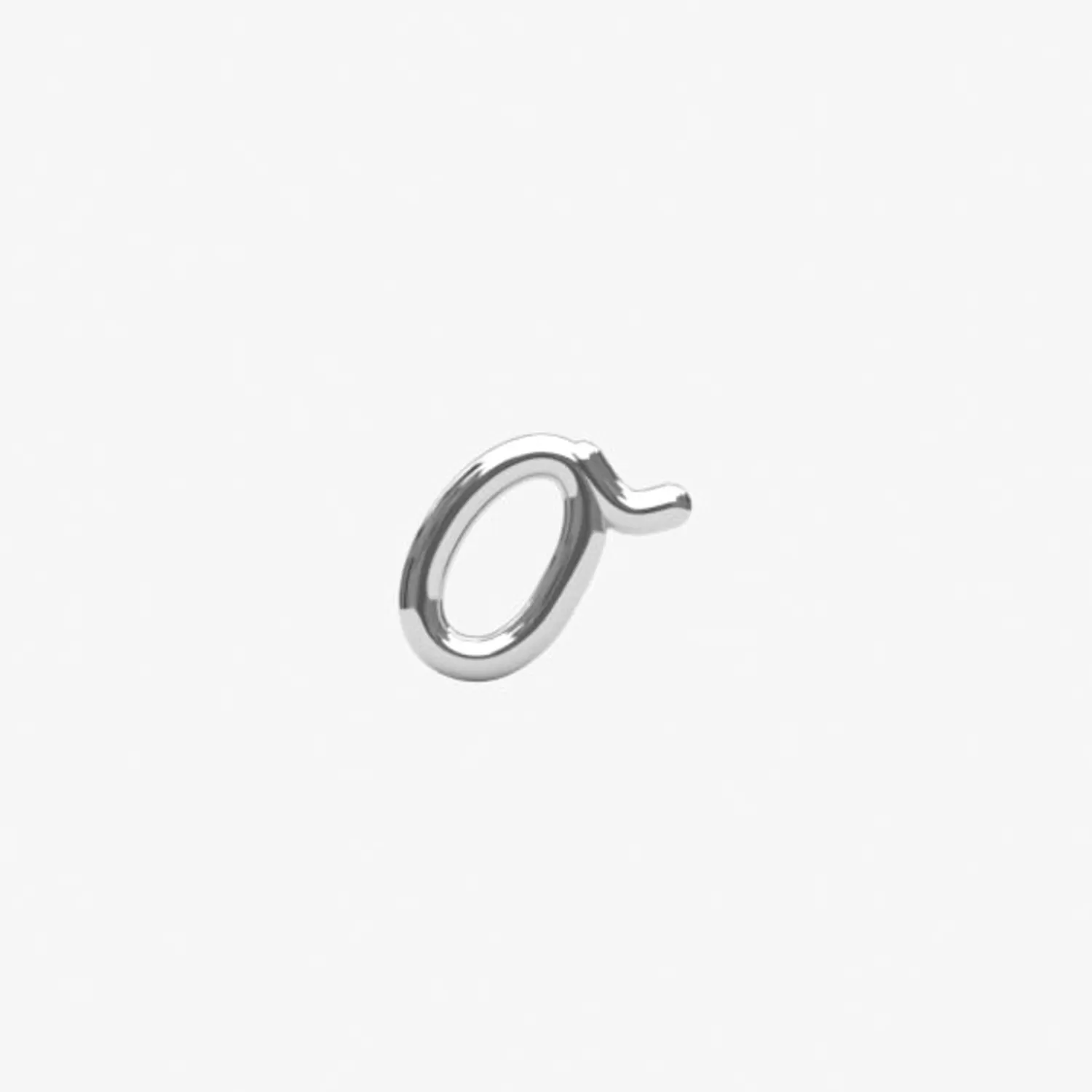 Élégant clou d'oreille personnalisé en or 18 carats - Lettre initiale Alkemistry (Modèle unique) Collection exclusive