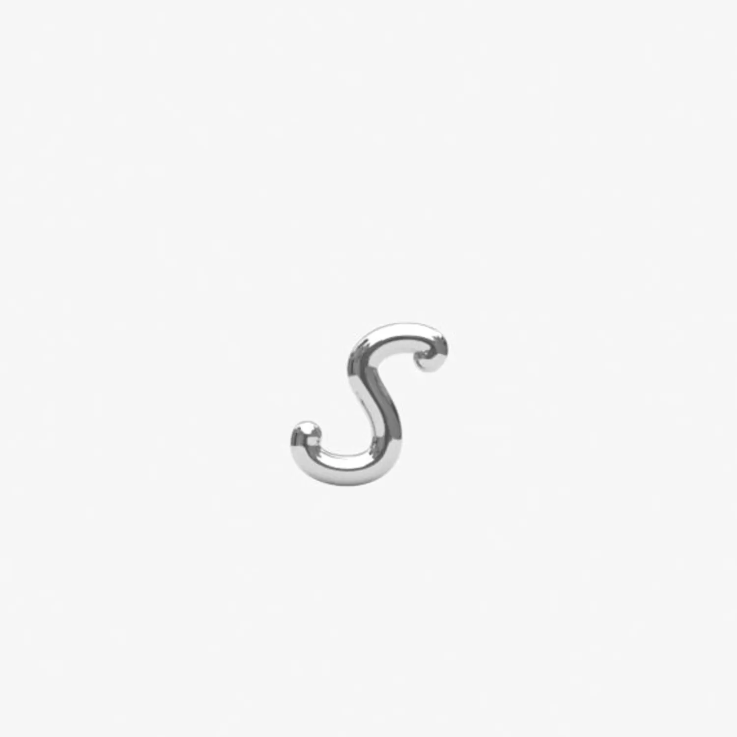 Élégant clou d'oreille personnalisé en or 18 carats - Lettre initiale Alkemistry (Modèle unique) Collection exclusive