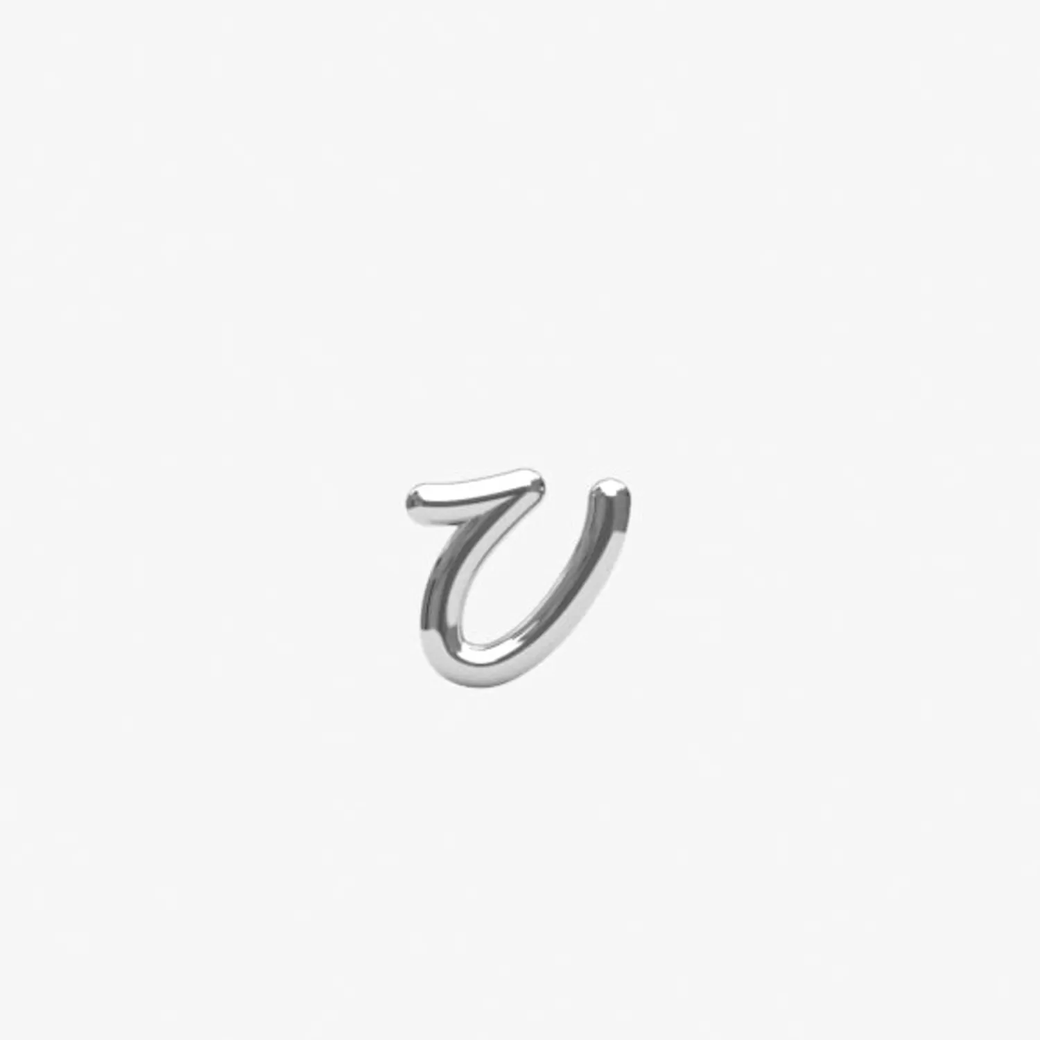 Élégant clou d'oreille personnalisé en or 18 carats - Lettre initiale Alkemistry (Modèle unique) Collection exclusive