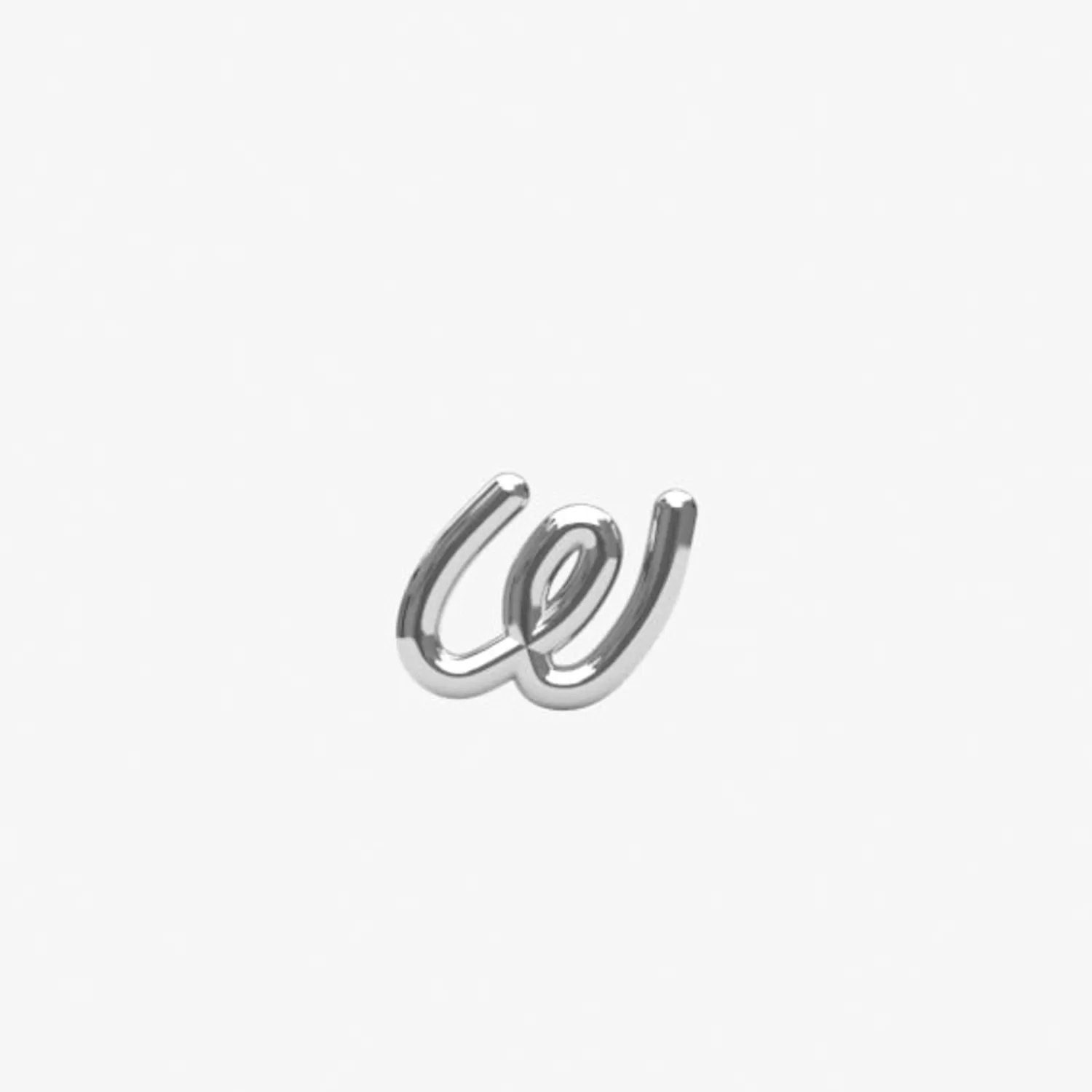 Élégant clou d'oreille personnalisé en or 18 carats - Lettre initiale Alkemistry (Modèle unique) Collection exclusive