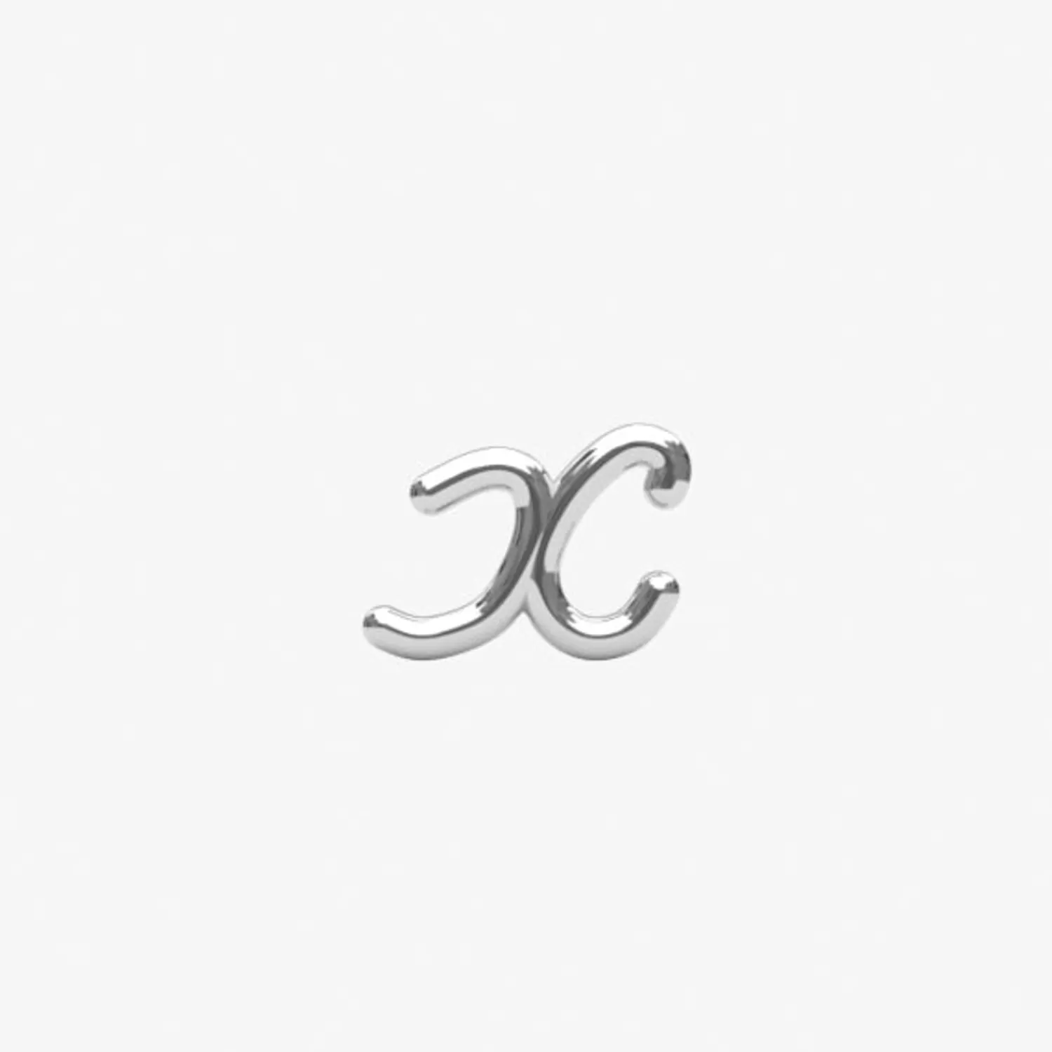 Élégant clou d'oreille personnalisé en or 18 carats - Lettre initiale Alkemistry (Modèle unique) Collection exclusive