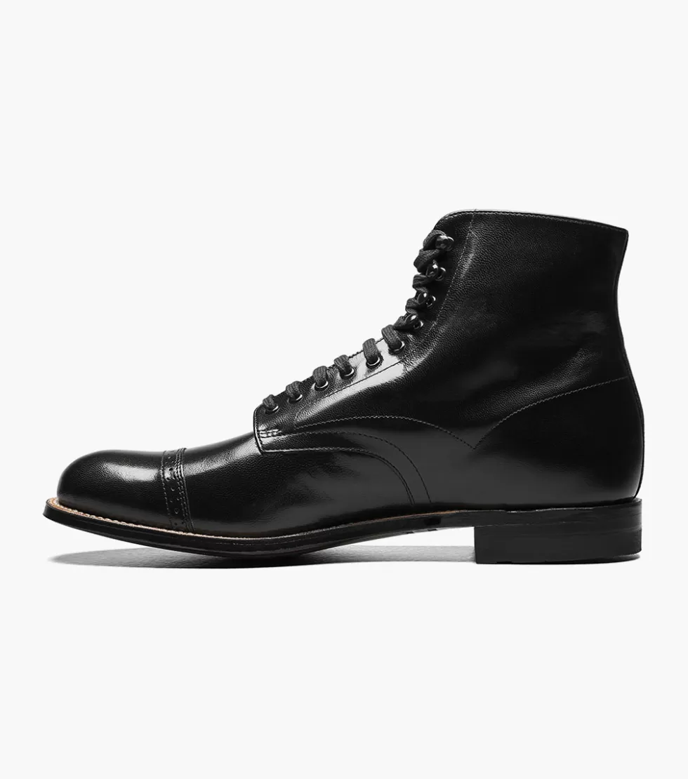 Chaussure Stacy Adams Madison en Cuir Noir Ébène - Élégance Intemporelle Haut de Gamme