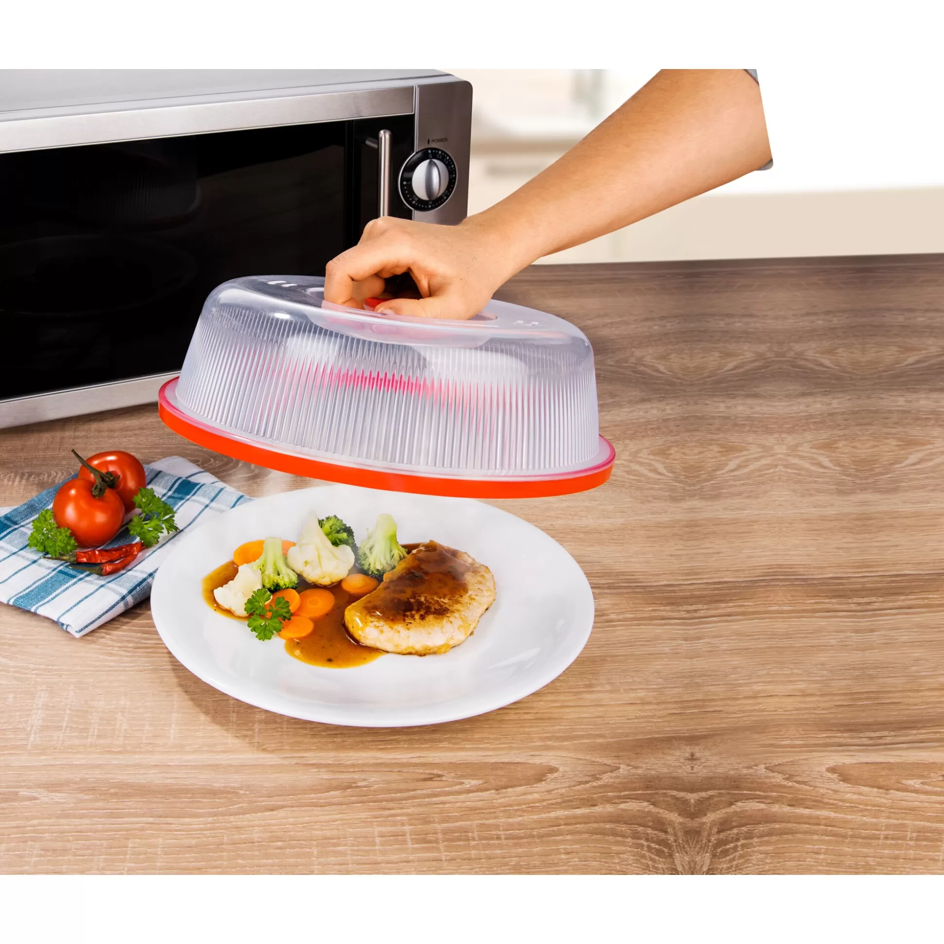 Couvercle Magnétique Micro-ondes - Protection Hermétique avec Design Moderne