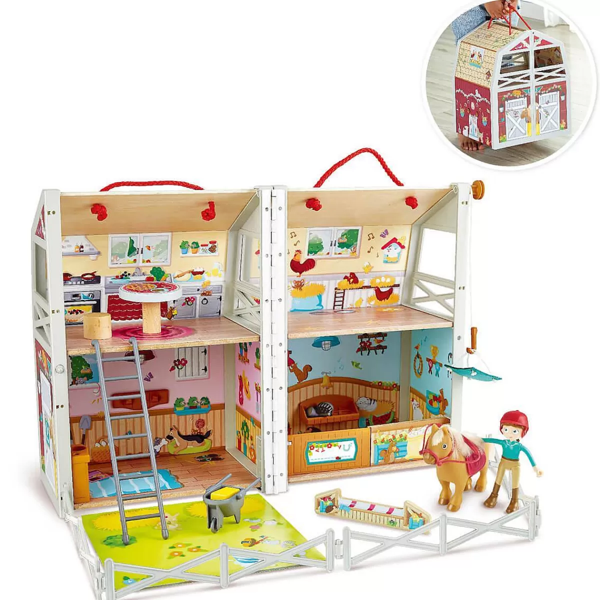 Écurie Éducative HAPE - Club Poney Ranch en Bois Édition Exclusive