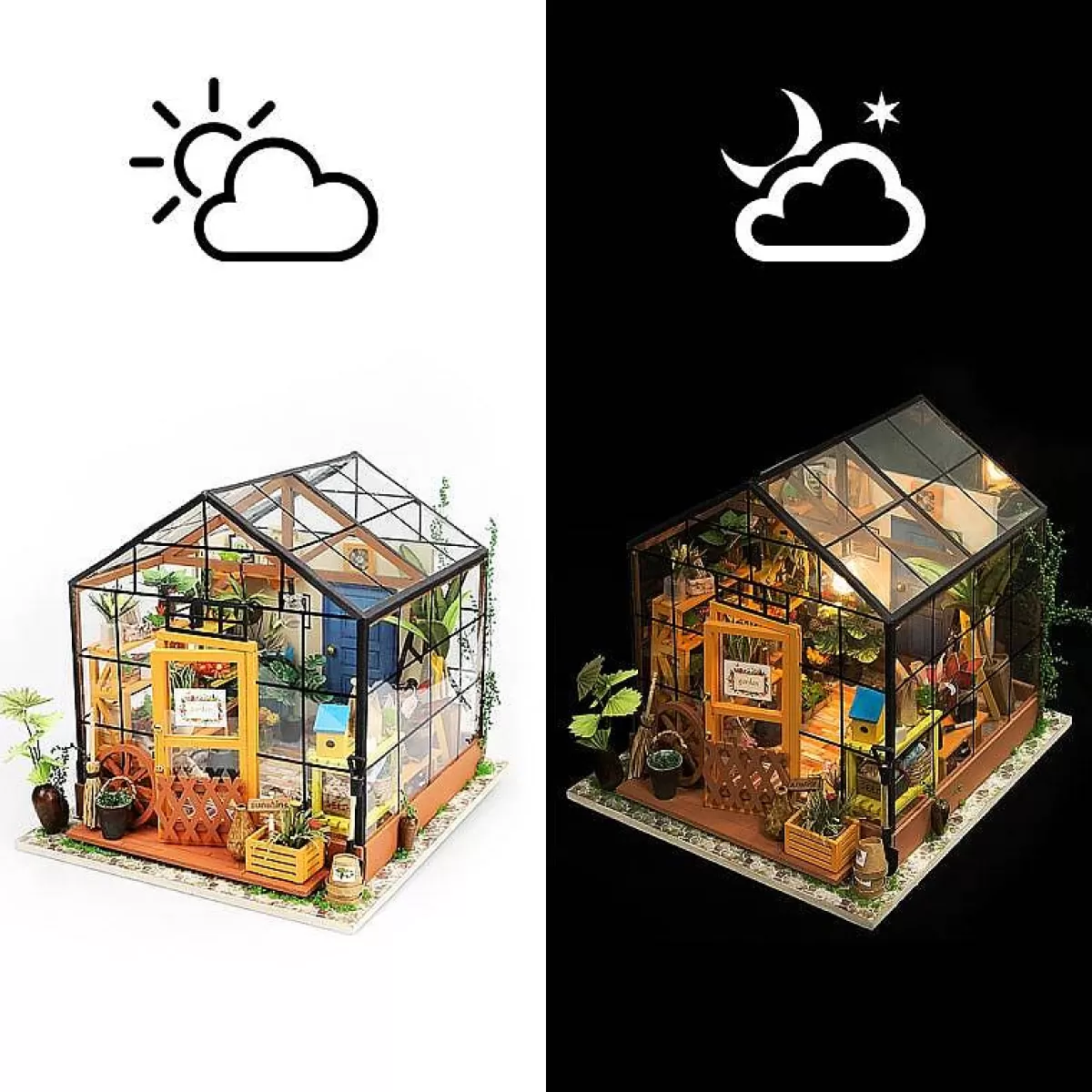 ROBOTIME | Kit de Construction Décoratif « La Serre » - Jardin Miniature en 3D (Exclusivité Web)