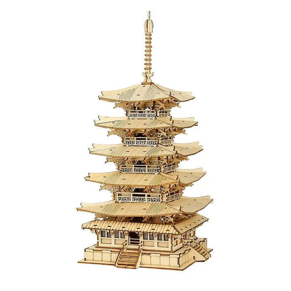 ROBOTIME® Kit de Construction 3D - Pagode Japonaise 5 Étages | Décoration Élégante | Montage en 5 Jours | Prix Abordable
