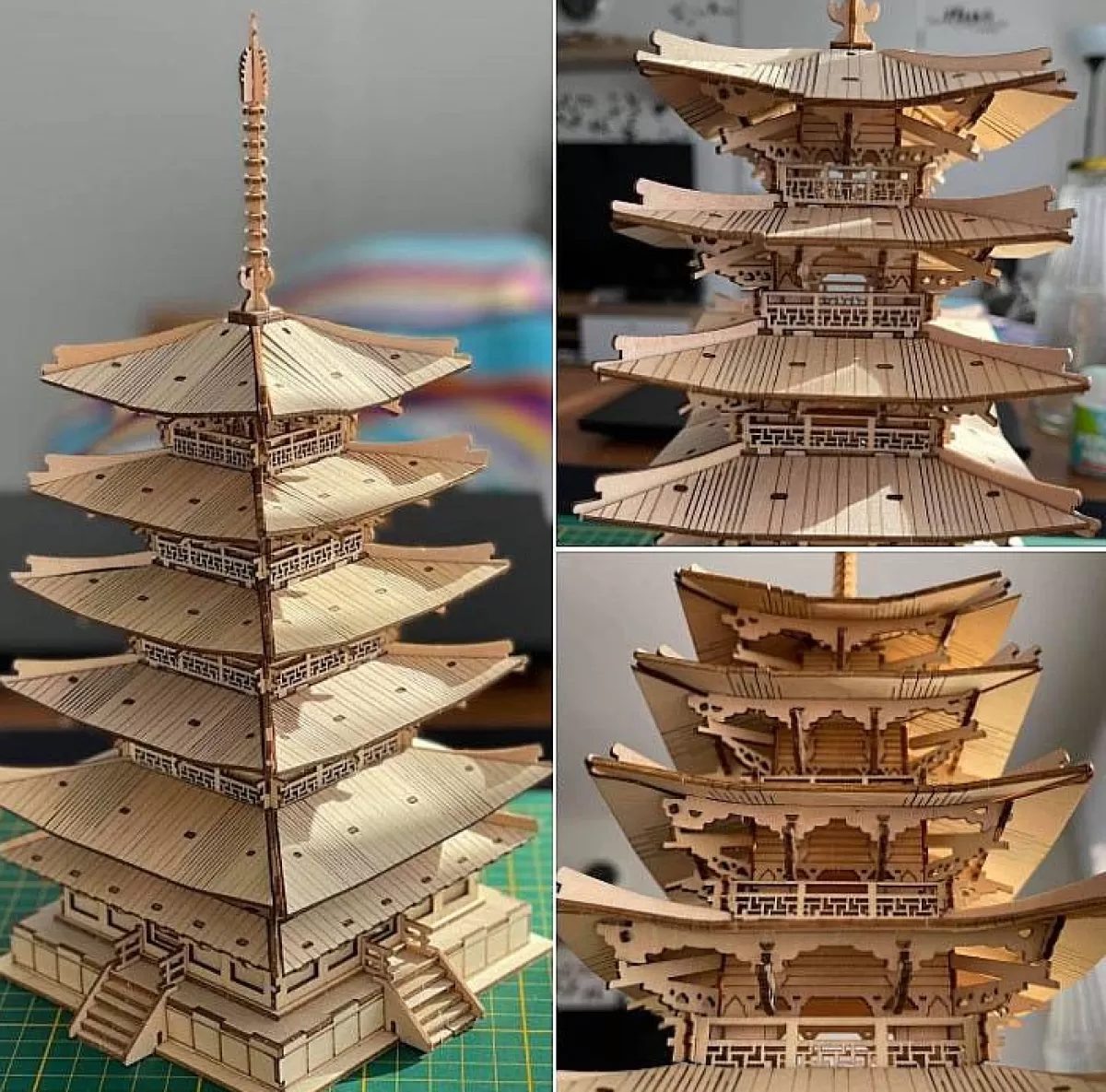 ROBOTIME® Kit de Construction 3D - Pagode Japonaise 5 Étages | Décoration Élégante | Montage en 5 Jours | Prix Abordable
