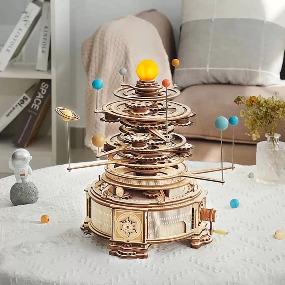 Découvrez le Kit de Construction 3D ROBOTIME : Système Solaire à Engrenages avec Offre Exclusive !