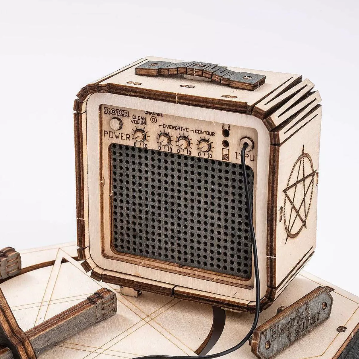 ROBOTIME - Kit DIY Guitare Rock en Bois à Assembler | Promotion Éclair