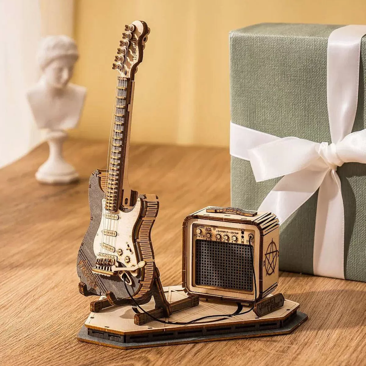 ROBOTIME - Kit DIY Guitare Rock en Bois à Assembler | Promotion Éclair