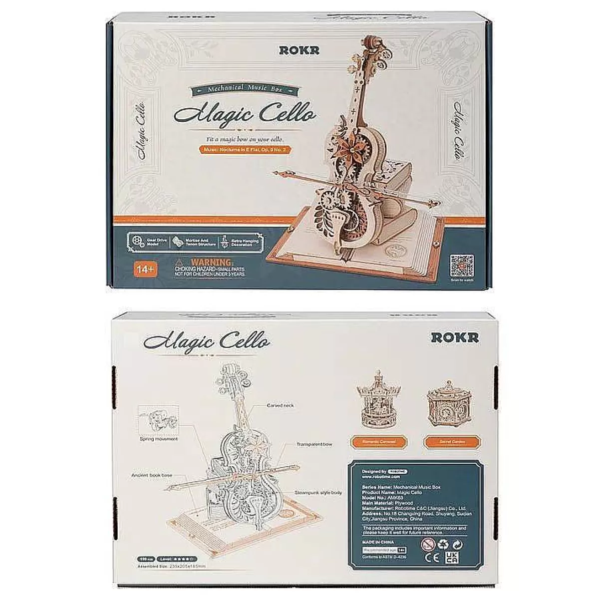 Violon Mécanique en Bois à Assembler - Kit Créatif ROBOTIME avec Réduction Exclusive