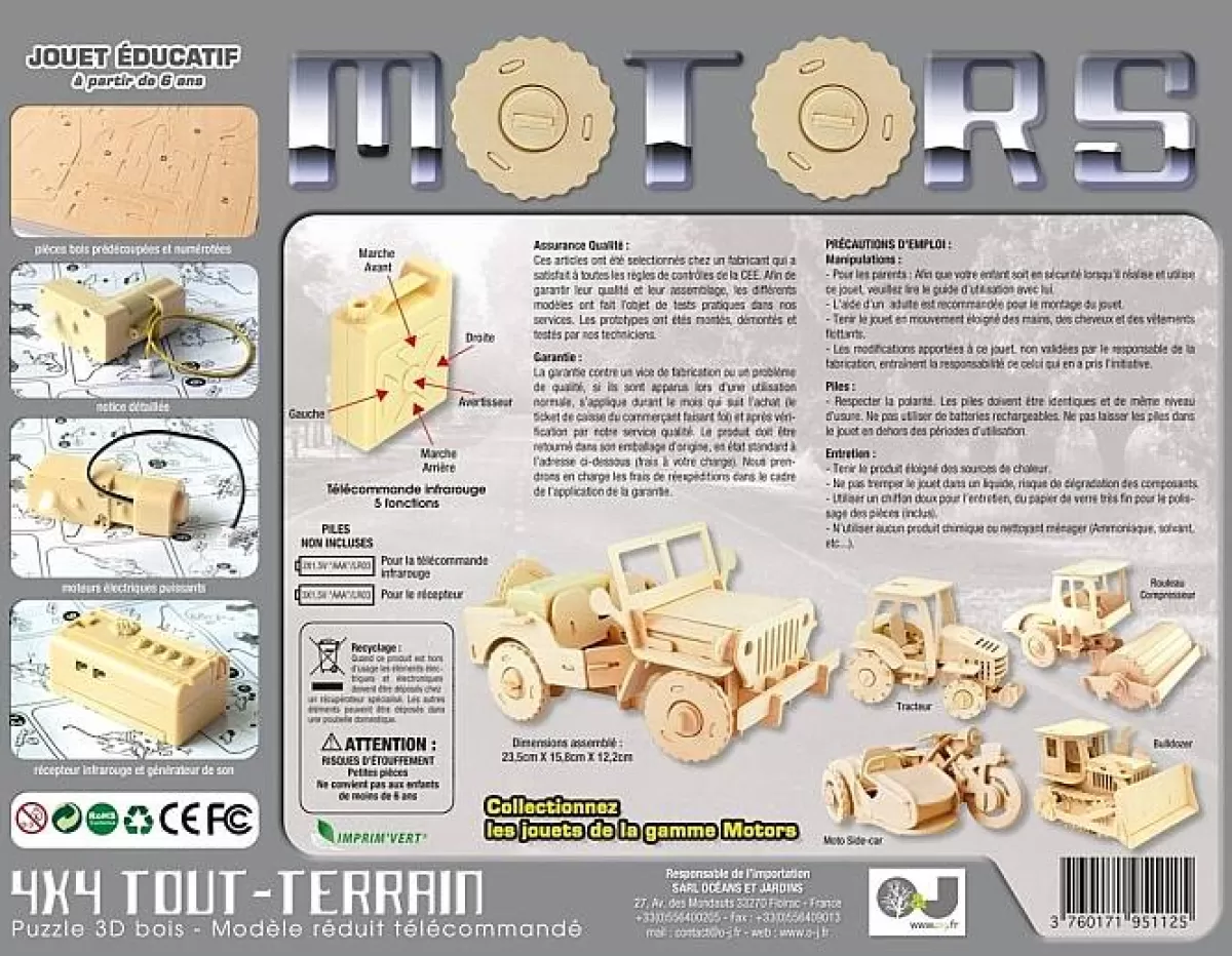 Jeep Wrangler 4x4 Radiocommandée Électrique - Kit de Construction Détailé ROBOTIME (Promotion Exclusive)