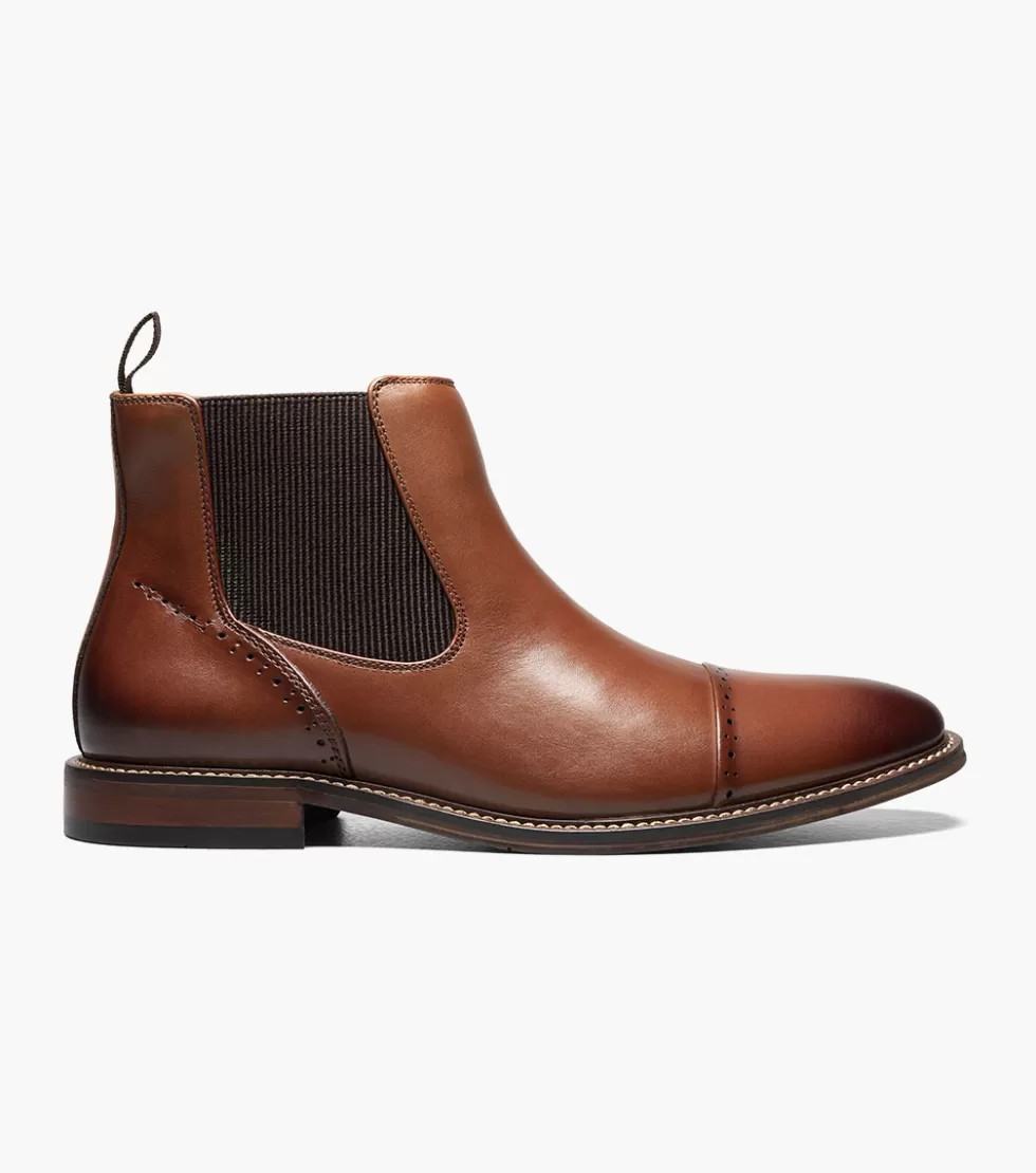 Chaussures Stacy Adams Maury en Cuir Cognac - Élégance Intemporelle