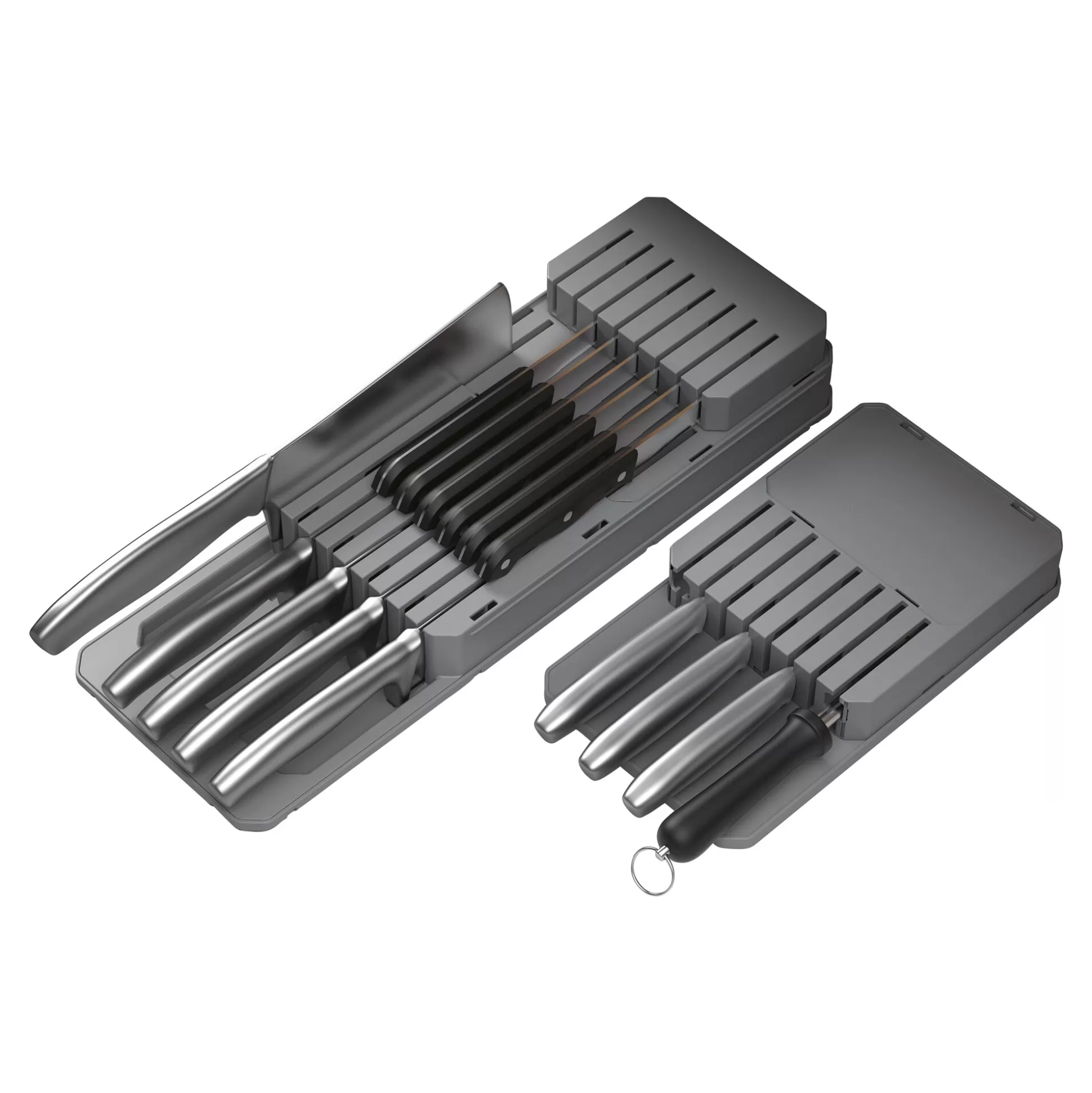 Bloc de Couteaux Chef Pro Metaltex - Organisation Modulable pour Lames de Cuisine (Design Épuré)