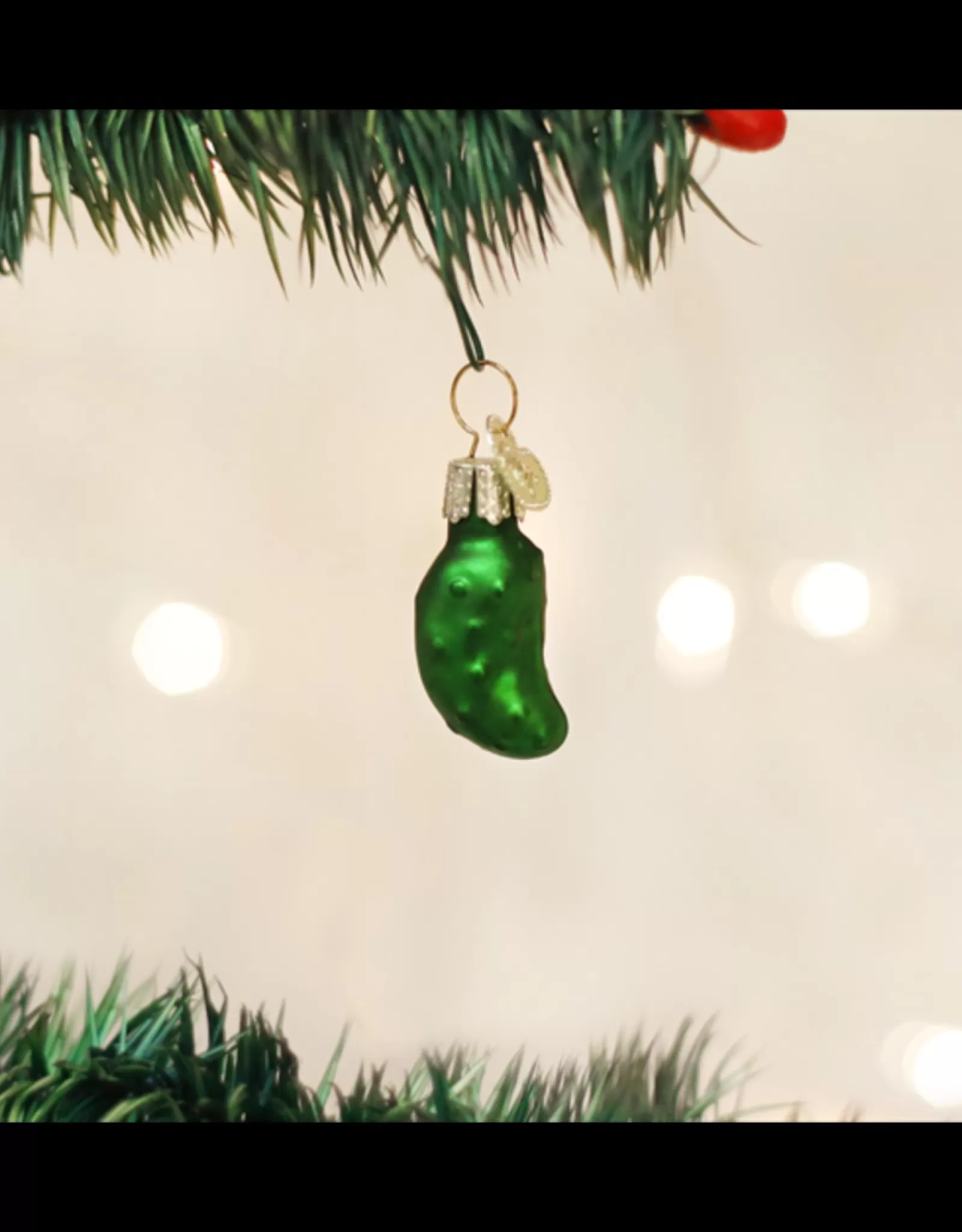 Décorations de Noël Miniatures : Concombres Charmants pour Sapin - Édition Ancien Monde