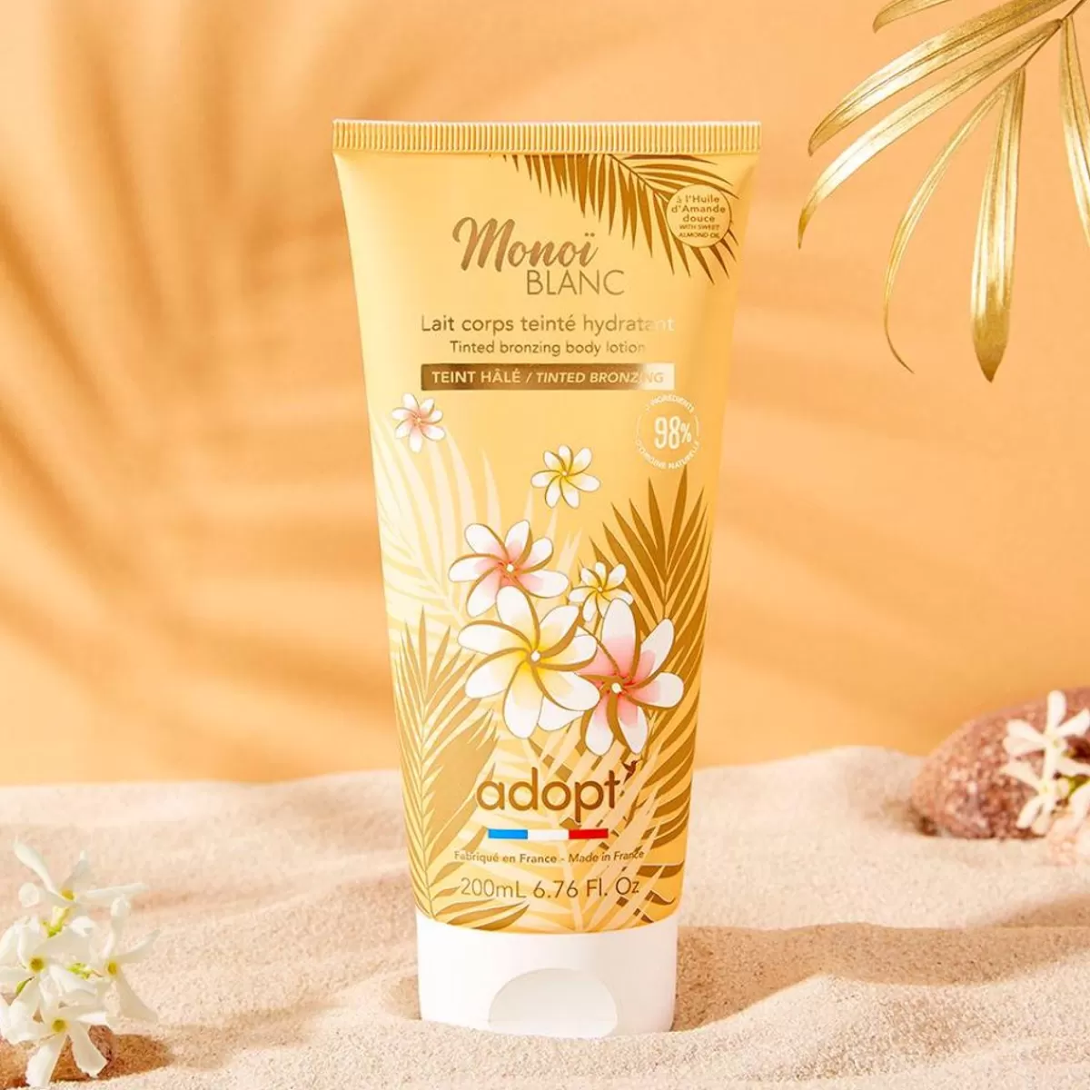 Monoi Blanc Crème Hydratante Nourrissante à l'Extrait de Tiaré - Soin Corporel Régénérant