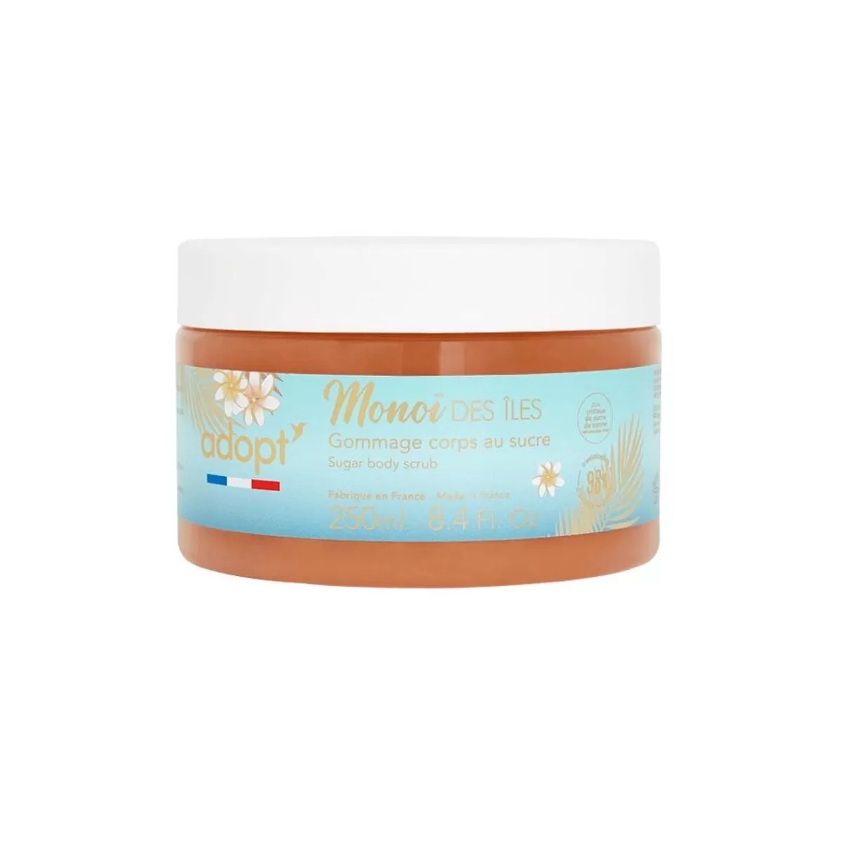 Éclat des Tropiques - Gommage Nourrissant au Monoi des Îles 

(Version douceur: Exfoliant végétal pour peau rayonnante)