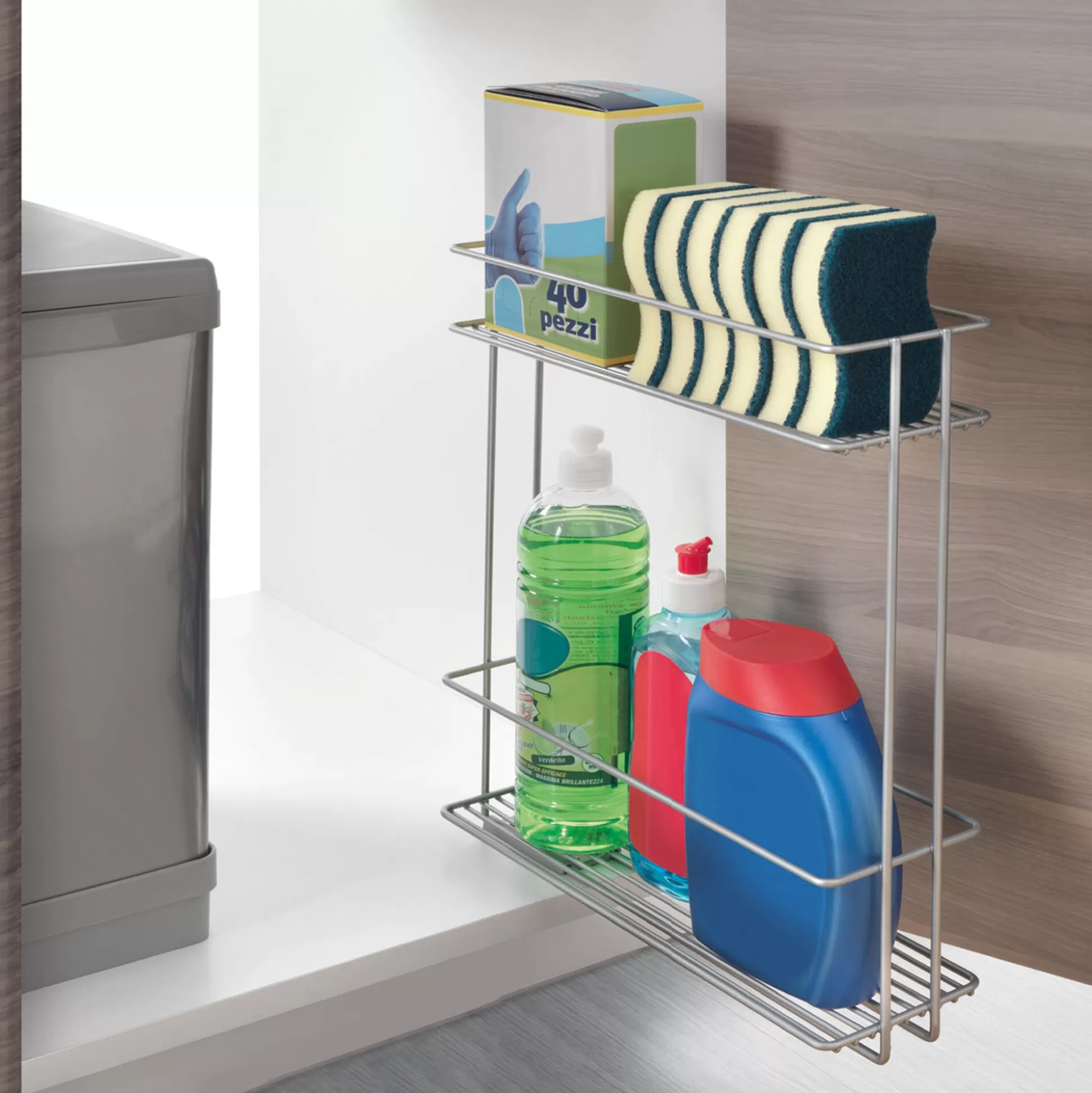 Metaltex - Étagère polyvalente « In & Out » : Solution astucieuse pour rangements culinaires mobiles