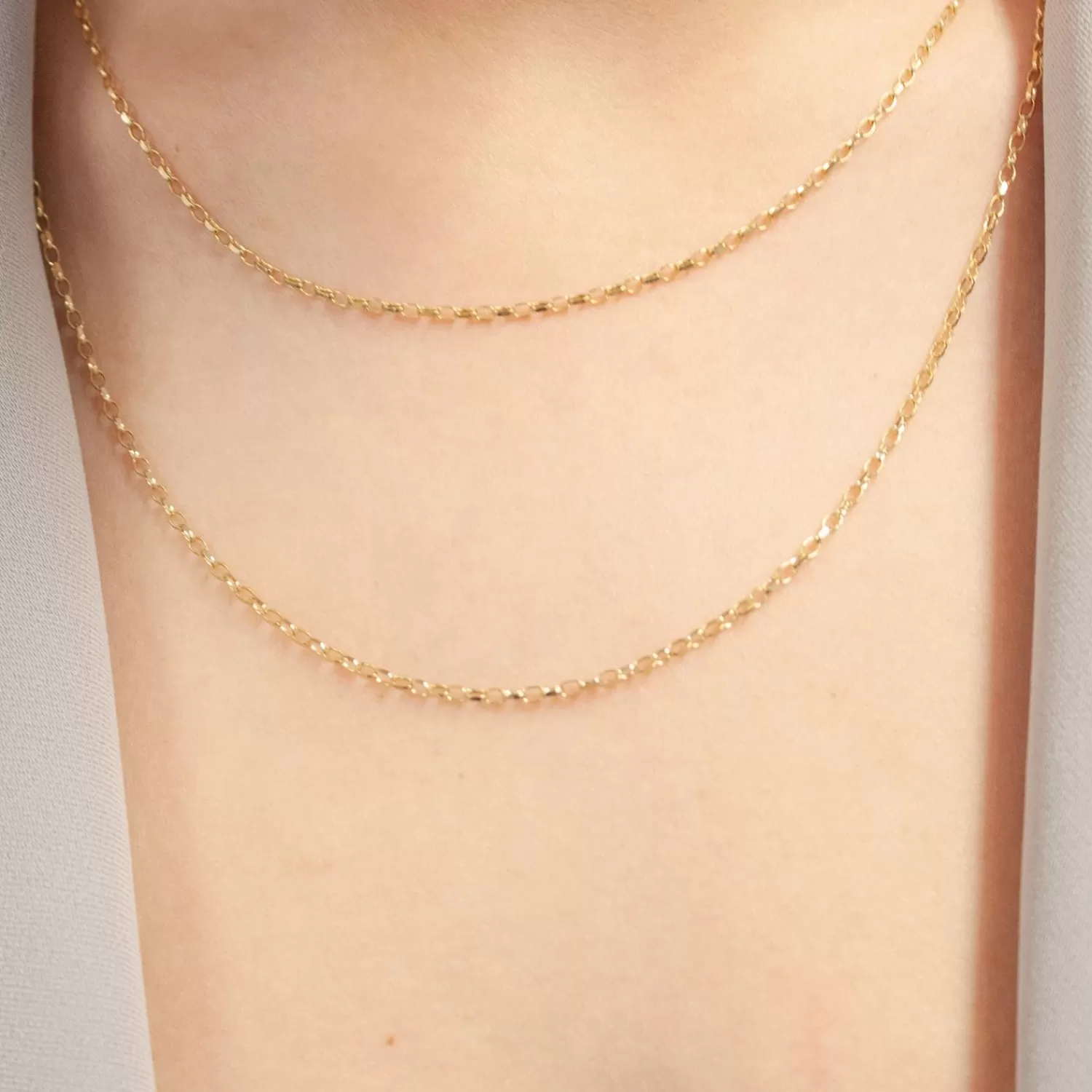 Collier scintillant Alkemistry Nuances Dorées - Or 18 carats, modèle mi-long 43 cm (17