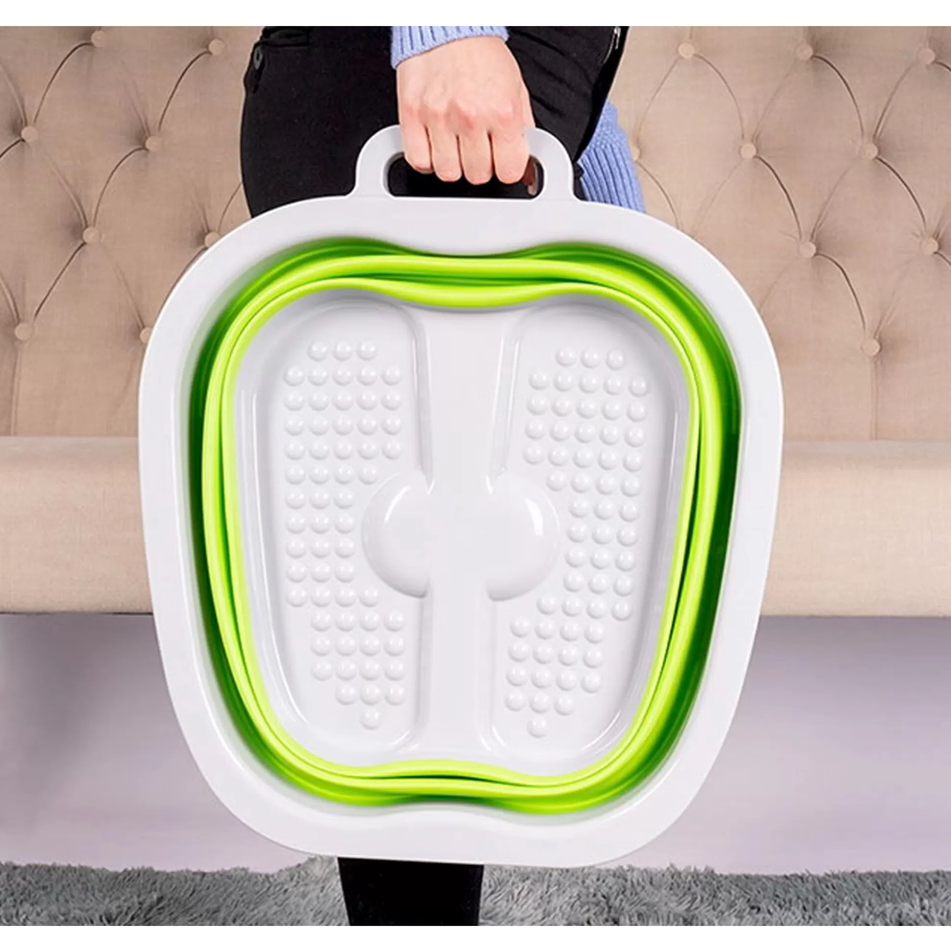 Bain de Pieds Pliez et Détendez - MayenVital | Bassin Pliable pour Massage avec Confort Optimal