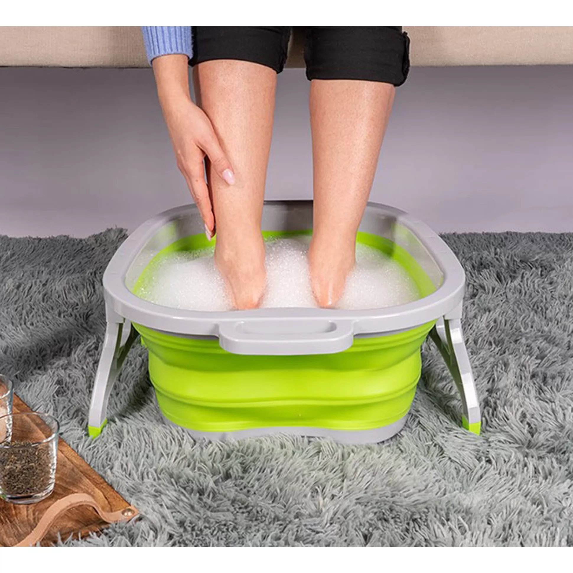 Bain de Pieds Pliez et Détendez - MayenVital | Bassin Pliable pour Massage avec Confort Optimal