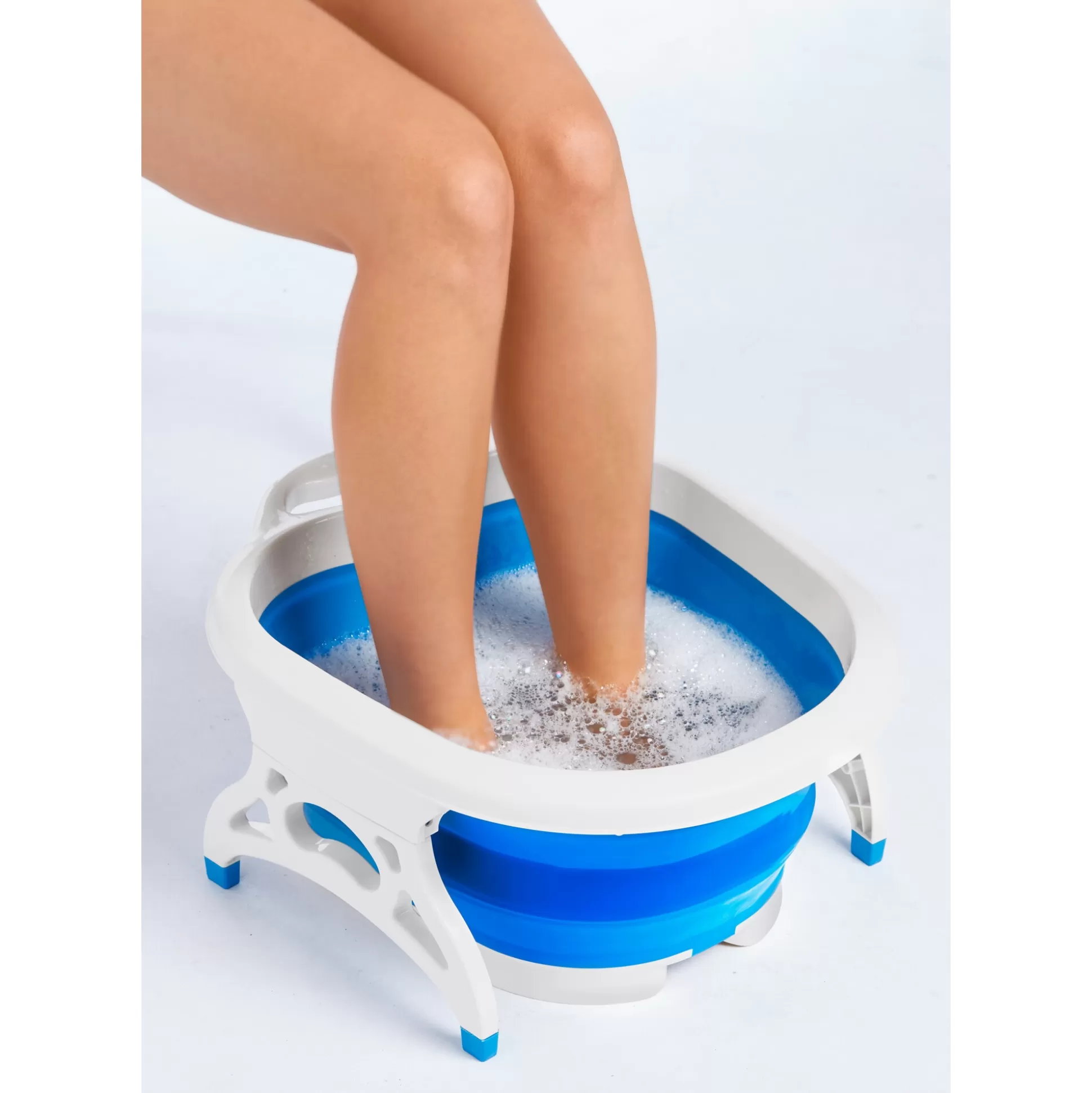 Bain de Pieds Pliable avec Rouleaux Massants - Confort Ultime pour Vos Pieds Fatigués