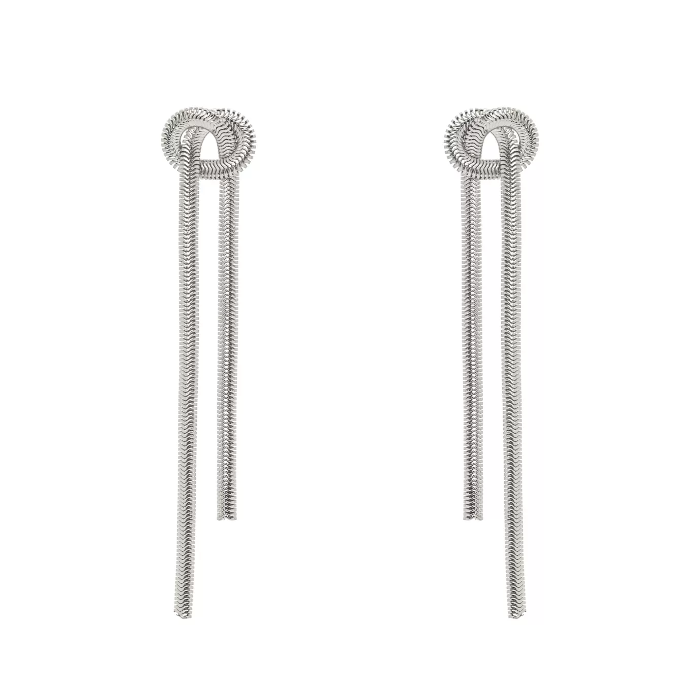 Boucles d'oreille chaîne nouée inspirées de Cléopâtre - Collection signature Perno & Sodini
