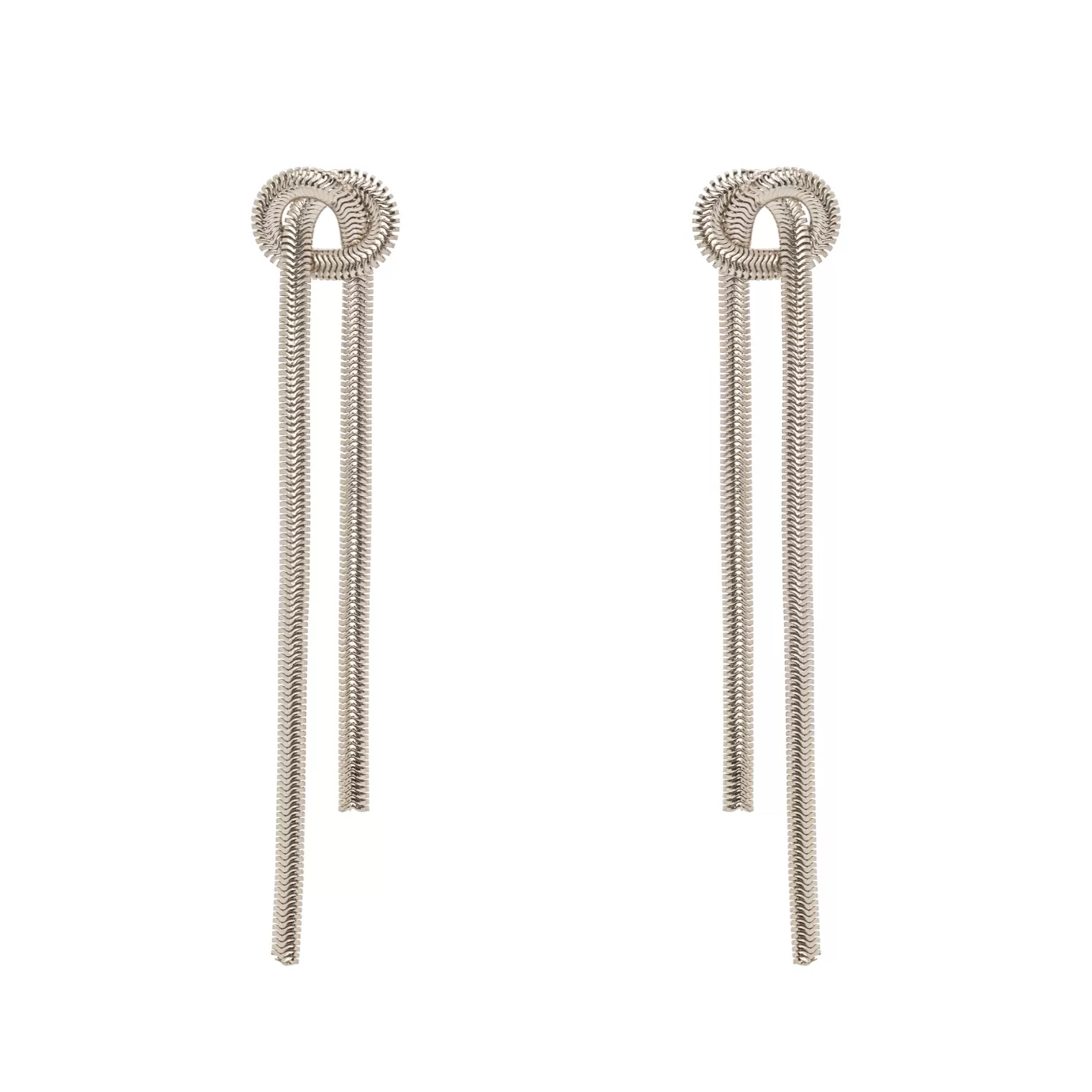 Boucles d'oreille chaîne nouée inspirées de Cléopâtre - Collection signature Perno & Sodini