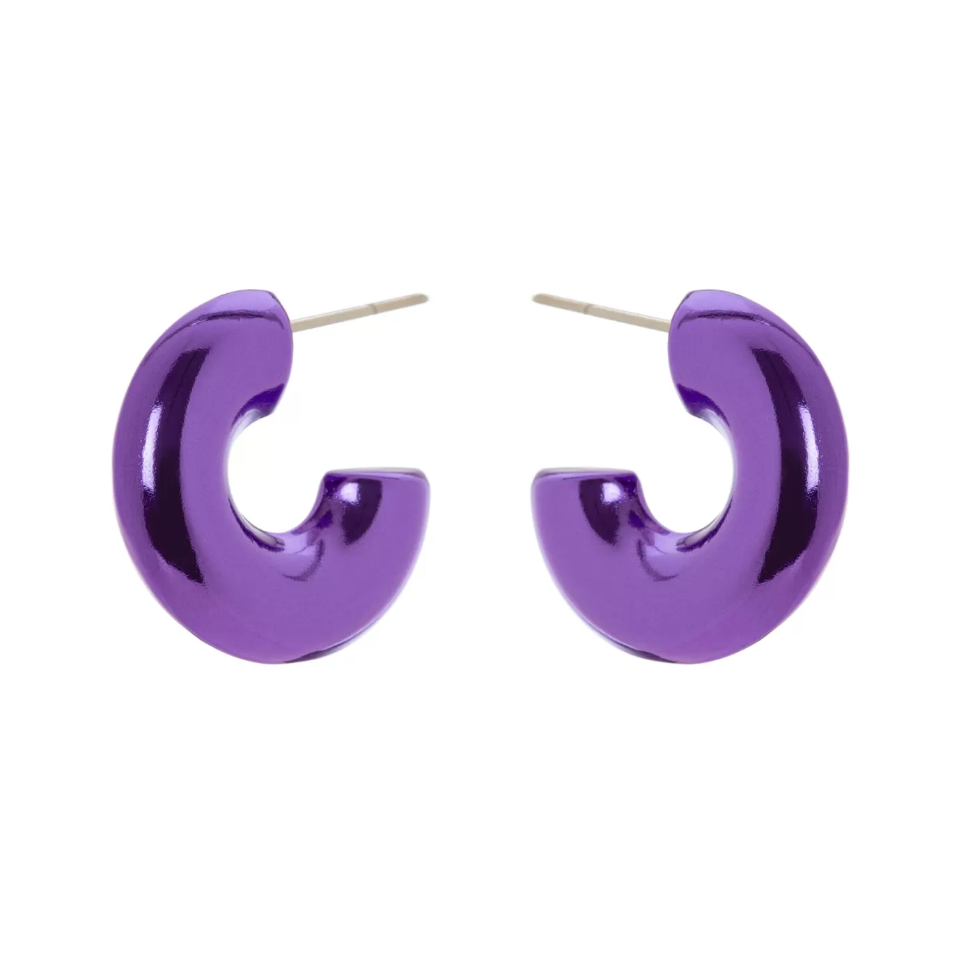 Boucles d'oreilles cerclage ouvert motif pixelisé - Collection élégante Perno Sodini