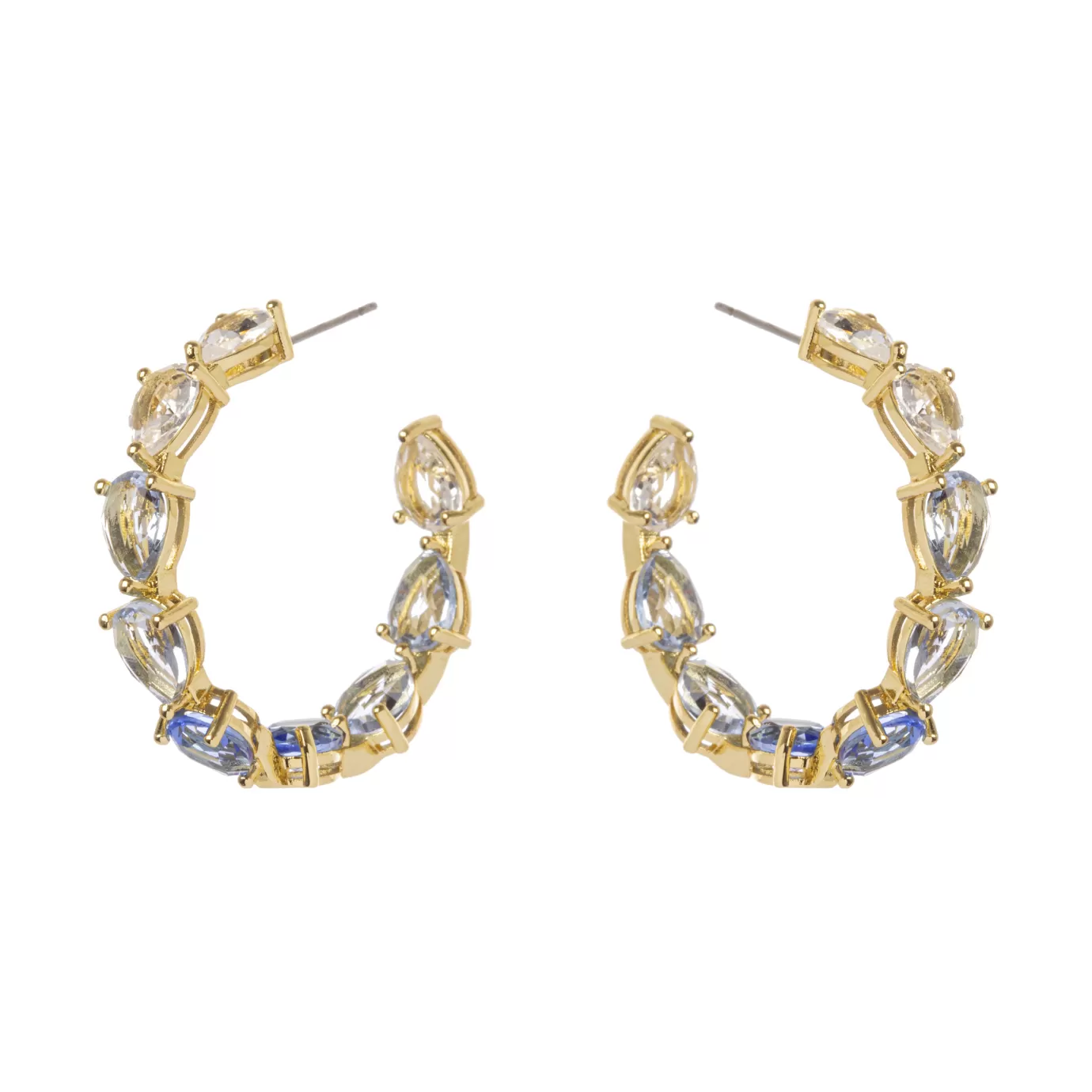 Boucles d'oreille cerclé Perno Sodini - Cristaux scintillants façon lustre, élégance intemporelle