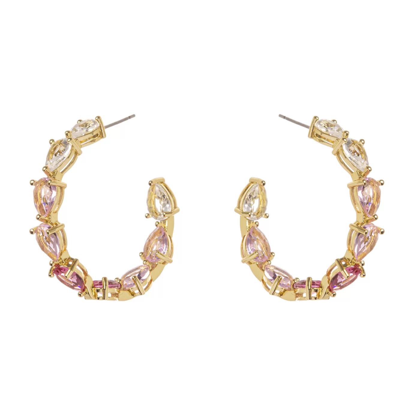 Boucles d'oreille cerclé Perno Sodini - Cristaux scintillants façon lustre, élégance intemporelle