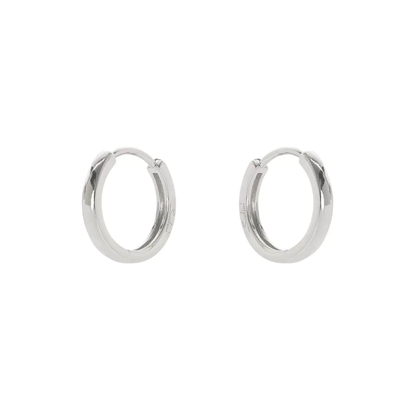 Boucles d'oreille vis sans fin Malibu - Cercle élégant en métal plaqué or avec fermoir sécurisé - Design intemporel pour soirées estivales