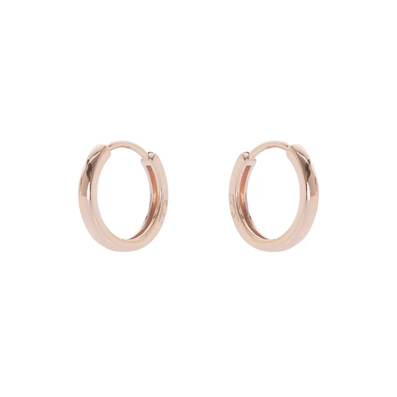 Boucles d'oreille vis sans fin Malibu - Cercle élégant en métal plaqué or avec fermoir sécurisé - Design intemporel pour soirées estivales