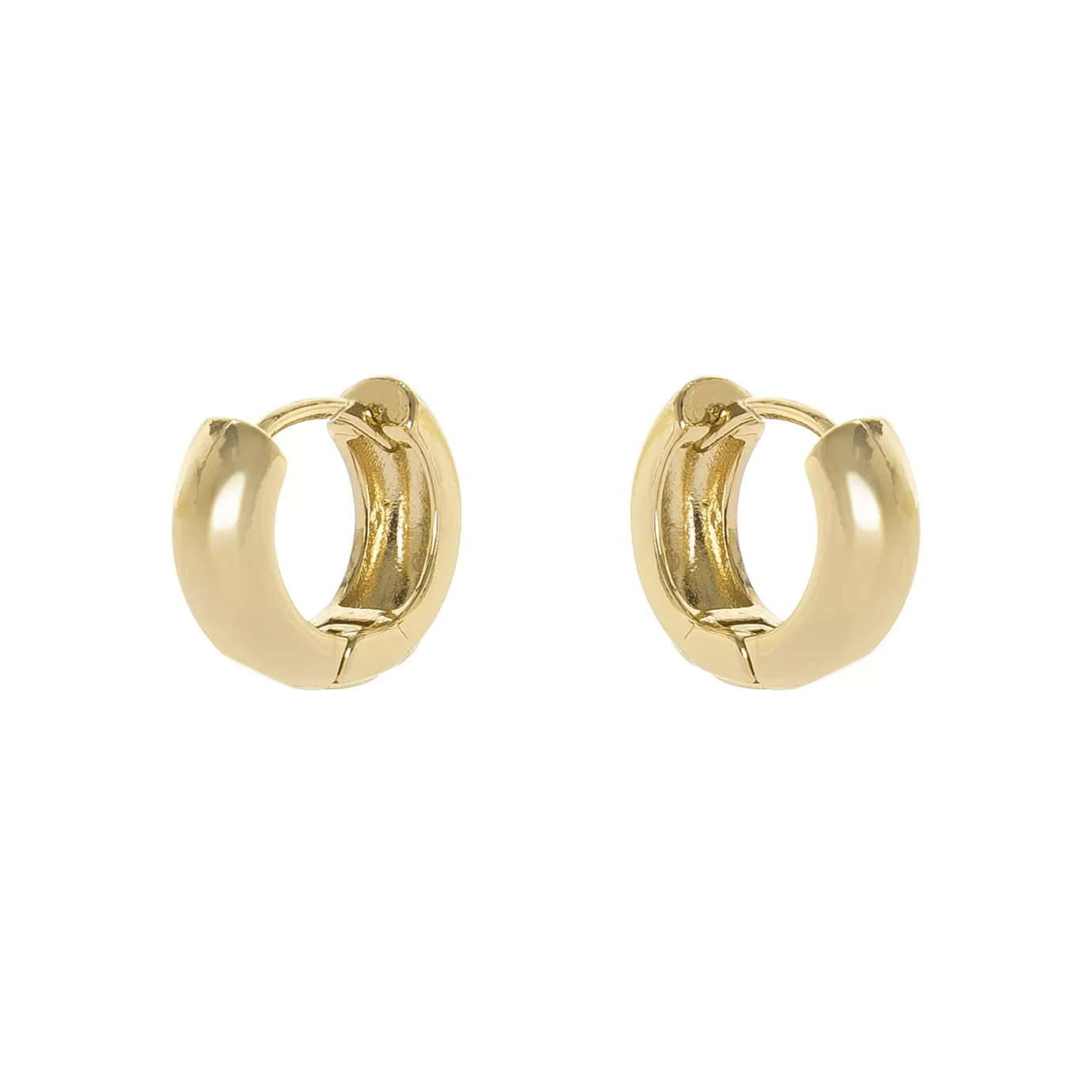 Boucles d'oreille élégantes en demi-cercle - Modèle Malibu en métal doré, style décontracté chic